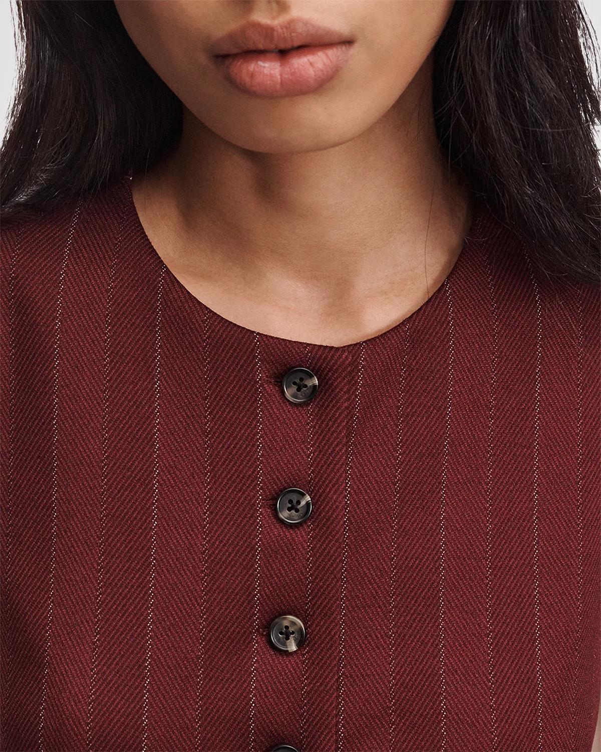 Irina Striped Ponte-Jacquard Vest - thumbnail 6
