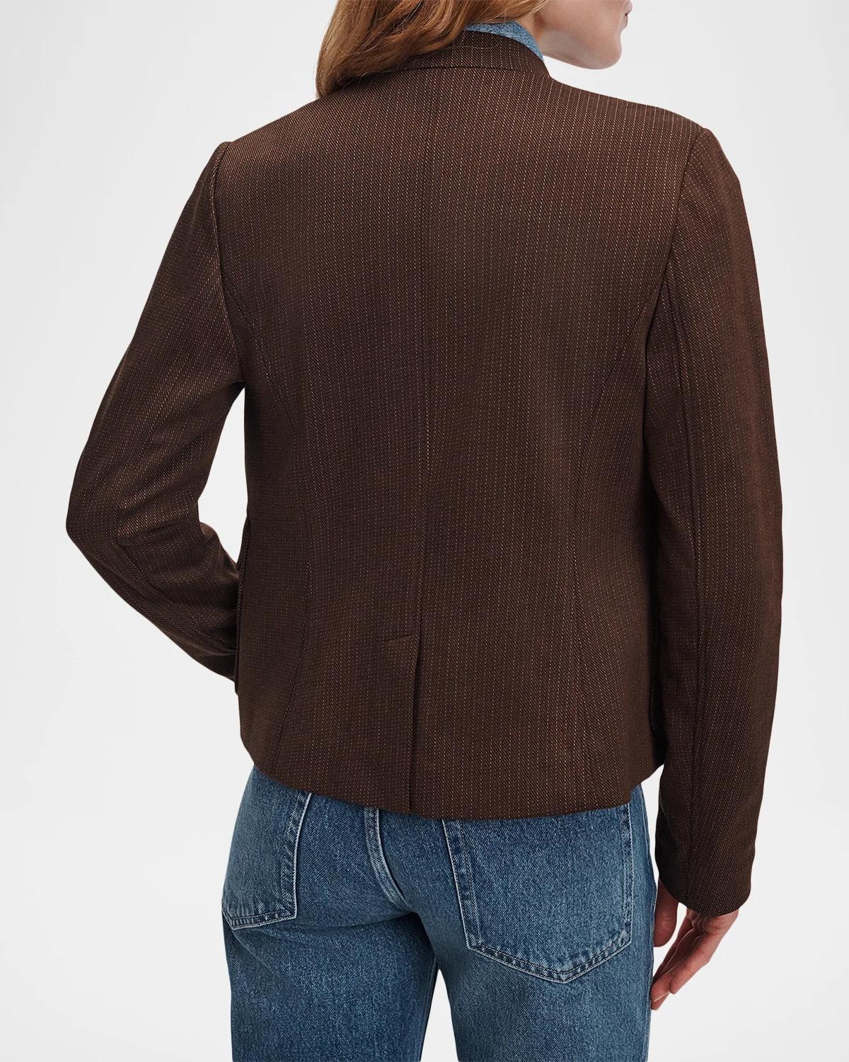 Mercer Printed Ponte Jacquard Blazer - thumbnail 3