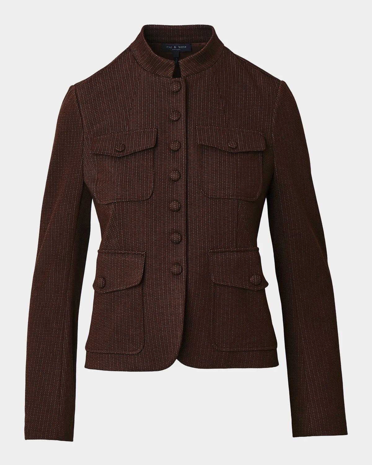 Mercer Printed Ponte Jacquard Blazer