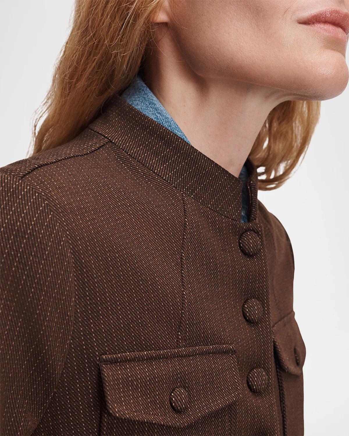 Mercer Printed Ponte Jacquard Blazer - thumbnail 5