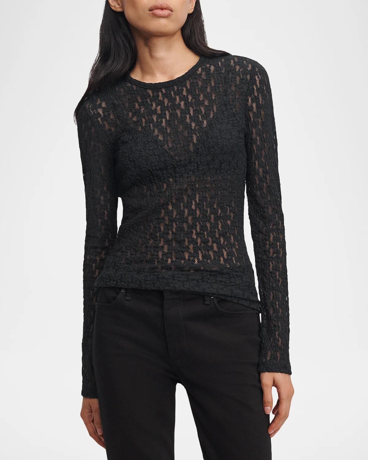 Bardot Lace Long-Sleeve Top - thumbnail 4