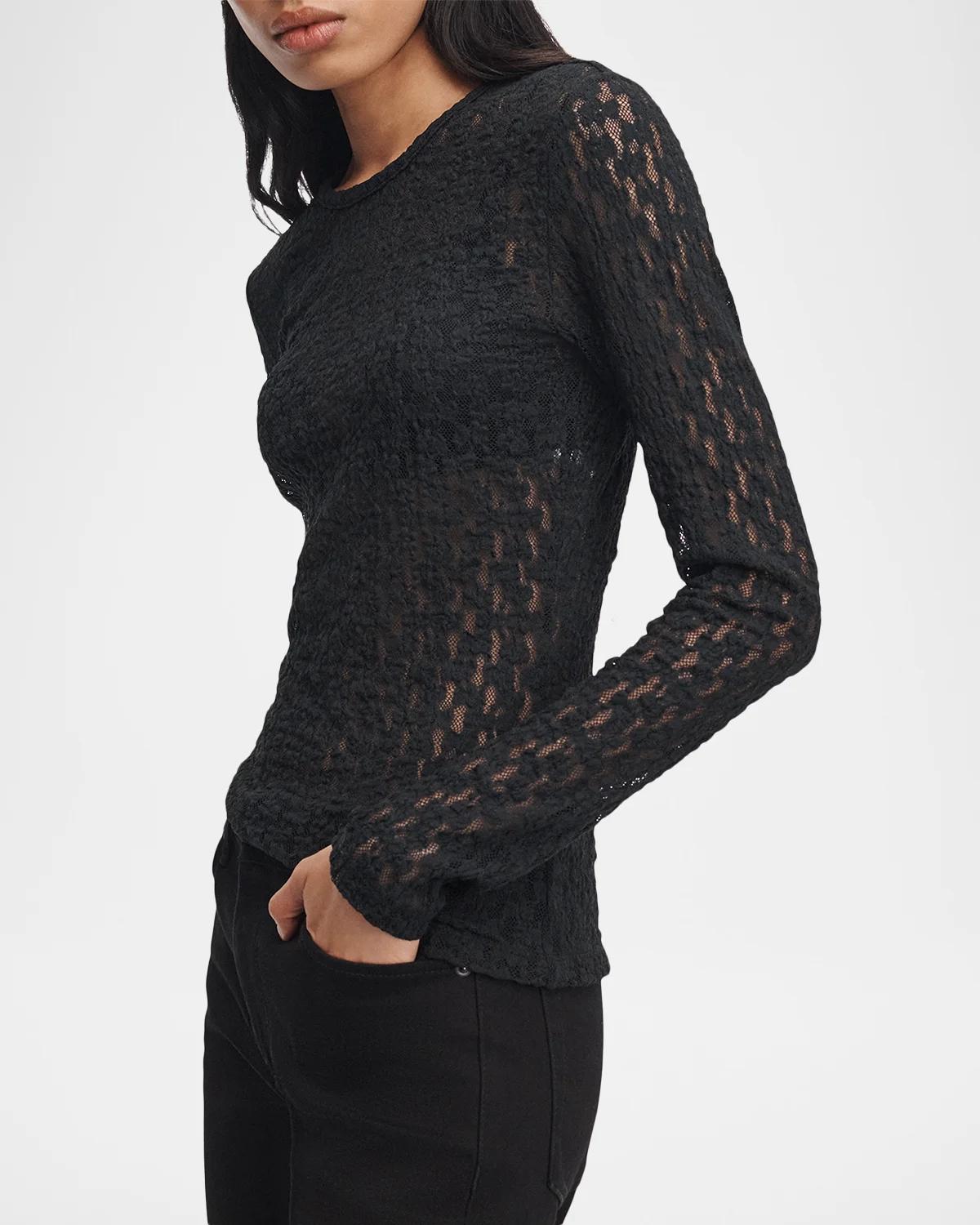 Bardot Lace Long-Sleeve Top - thumbnail 5