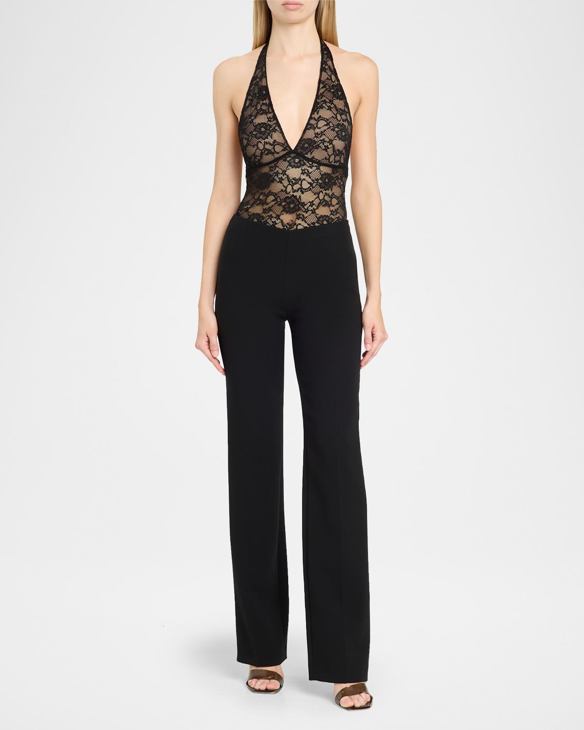 Lina Plunging V Lace Bodysuit - thumbnail 2