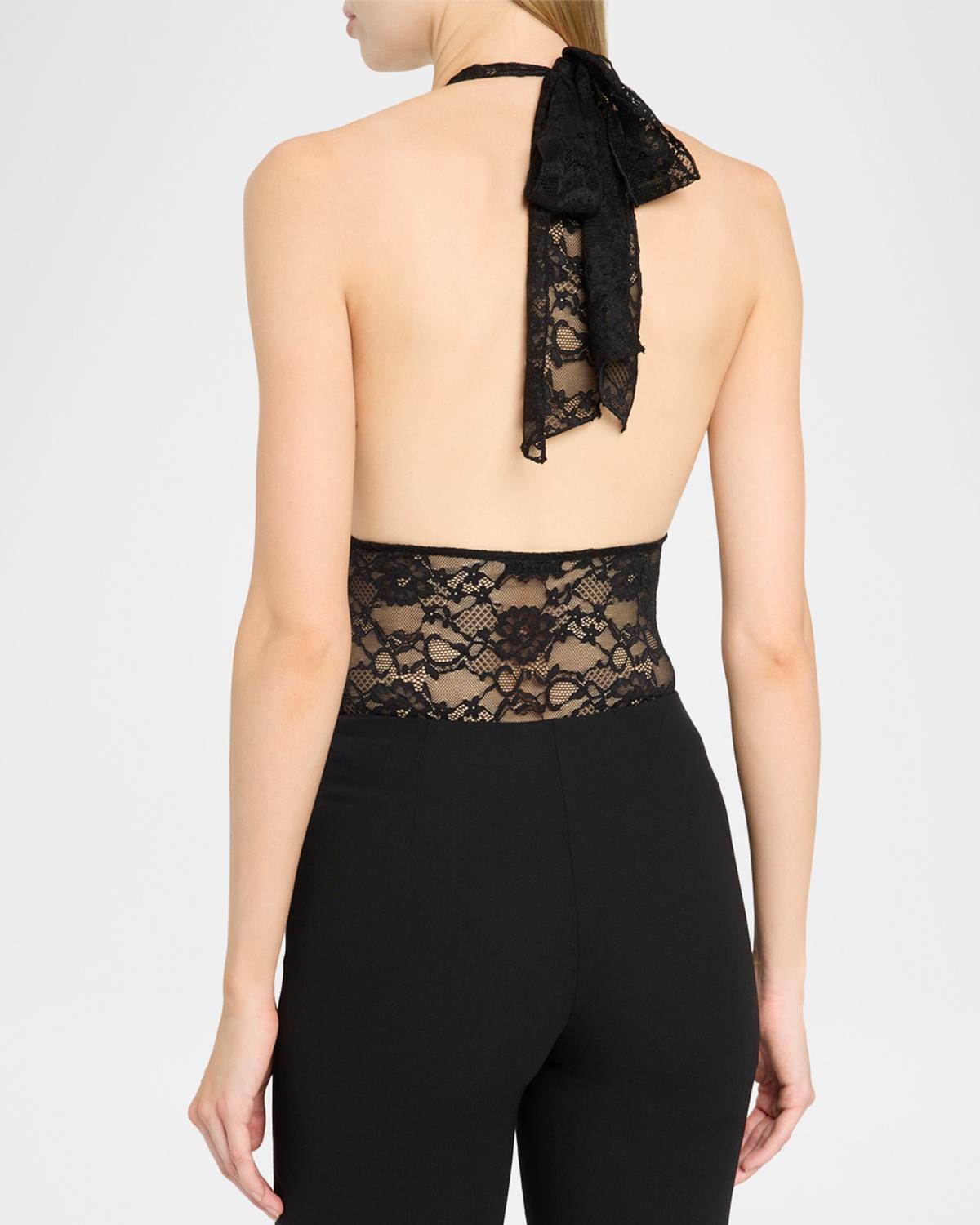 Lina Plunging V Lace Bodysuit - thumbnail 3