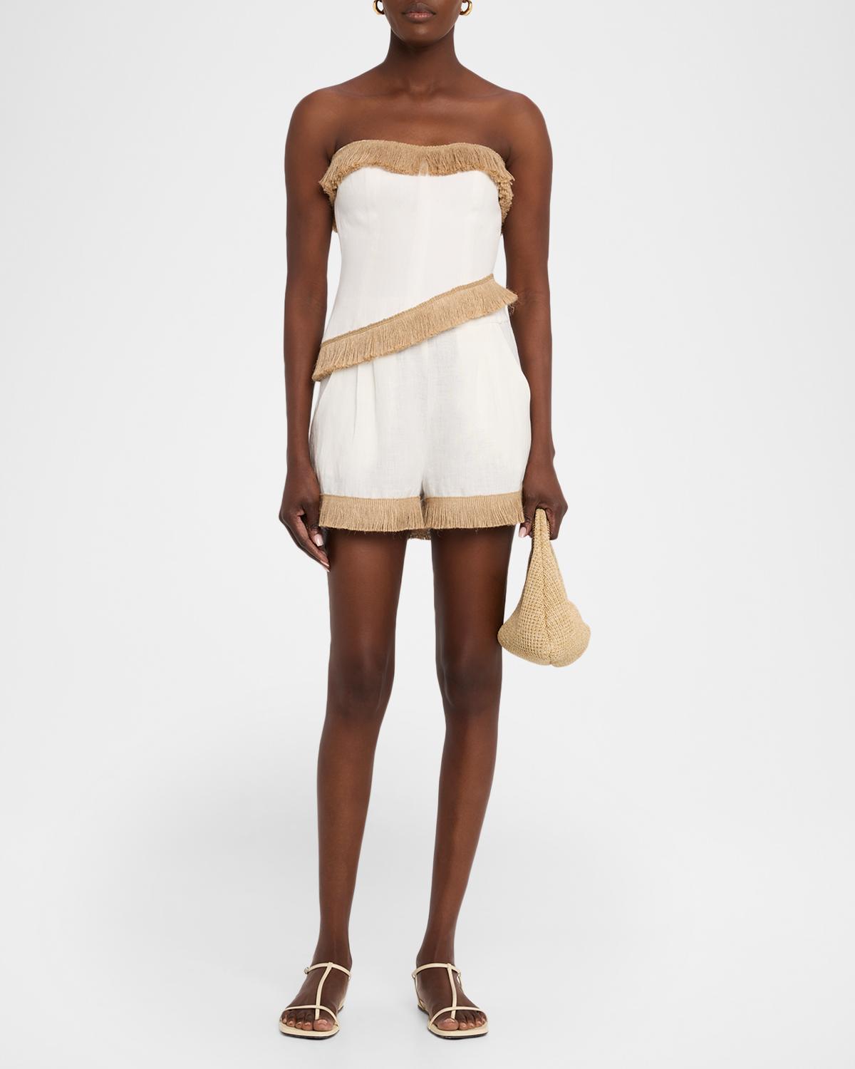 Morgan Strapless Fringe-Trim Top - thumbnail 2