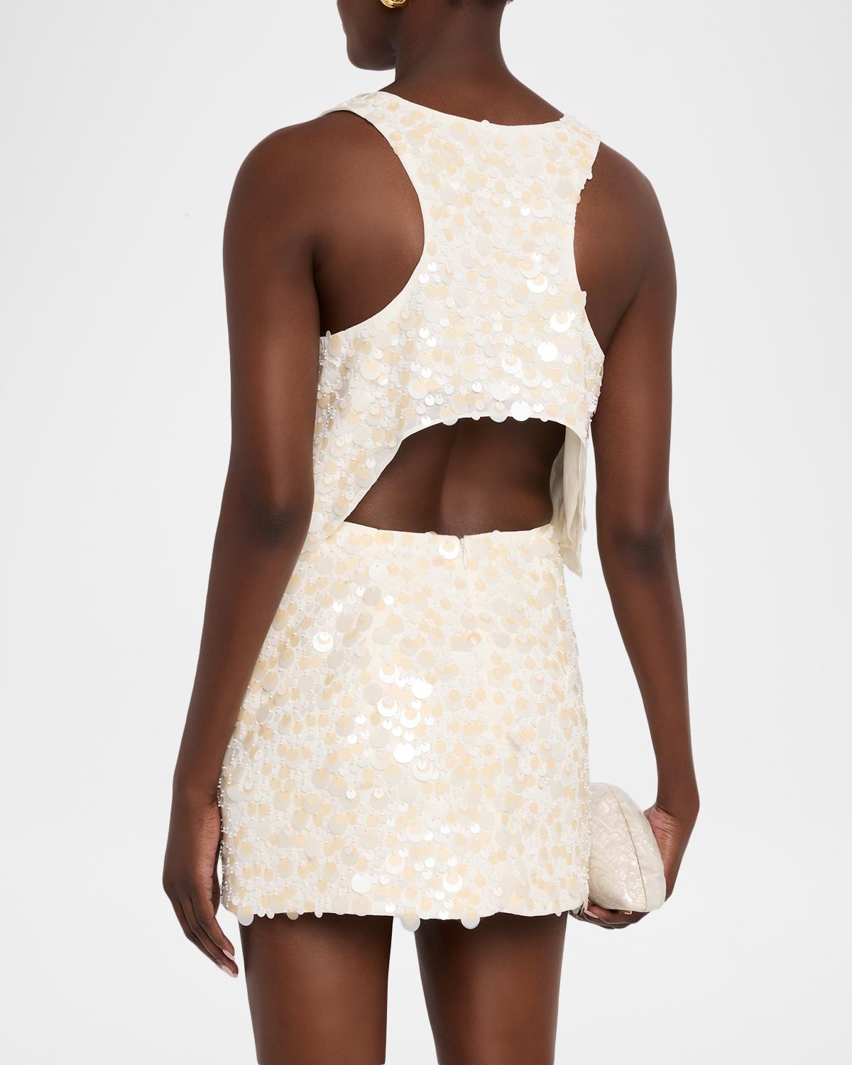 Juliet Sequined Crop Top - thumbnail 3