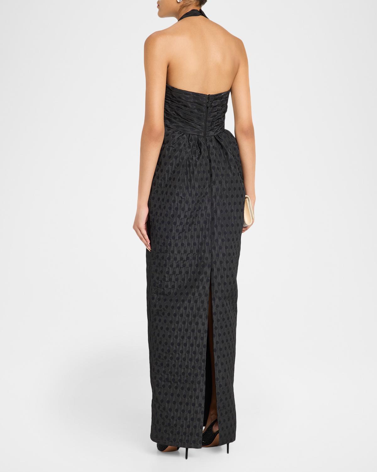 Janelle Polka Dot Column Gown - thumbnail 3