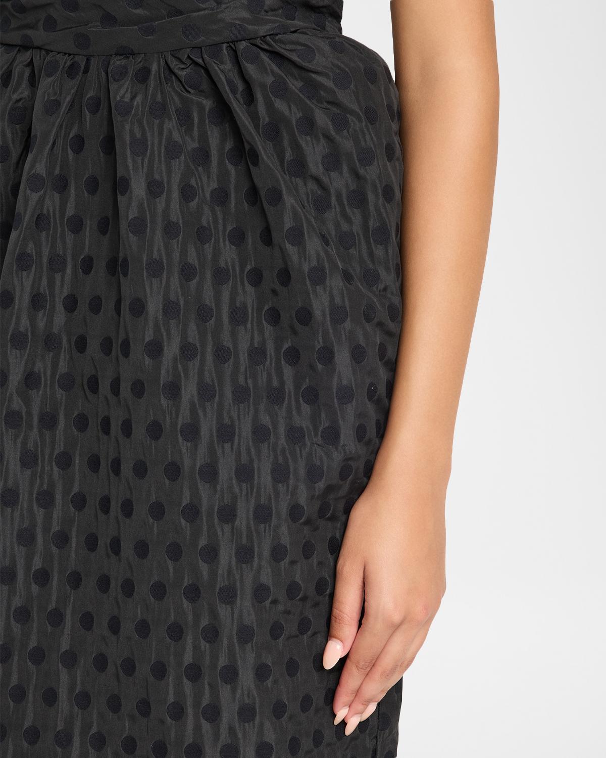 Janelle Polka Dot Column Gown - thumbnail 5