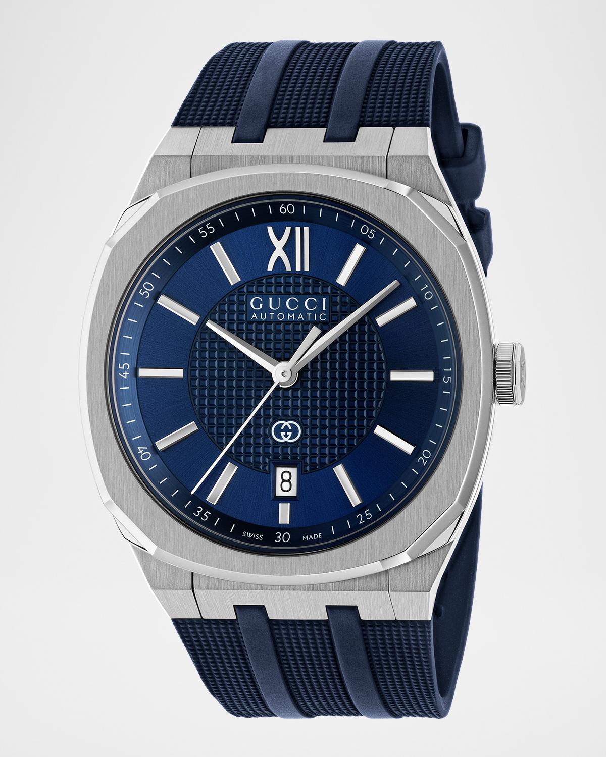 Gucci Gucci 25H Rubber-Strap Watch, 40mm | Neiman Marcus