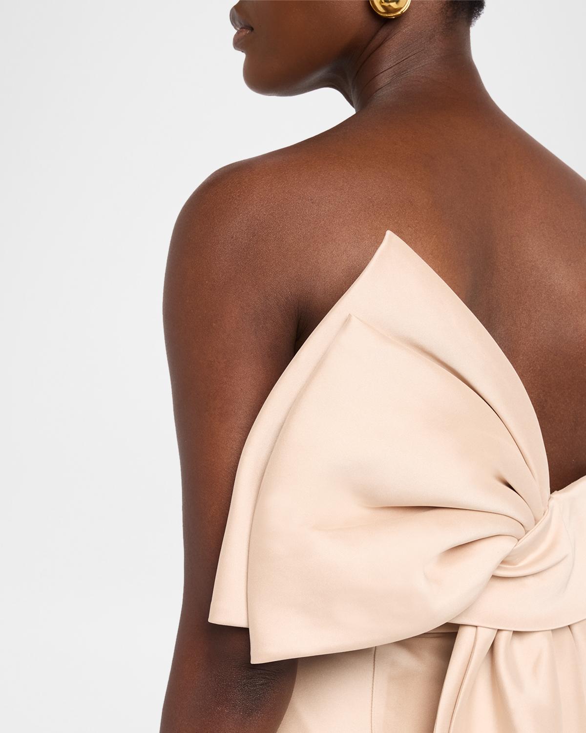 Strapless Bow-Back Trumpet Gown - thumbnail 5