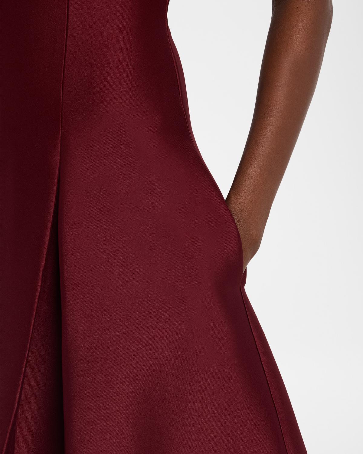 Pleated A-Line Midi Dress - thumbnail 5