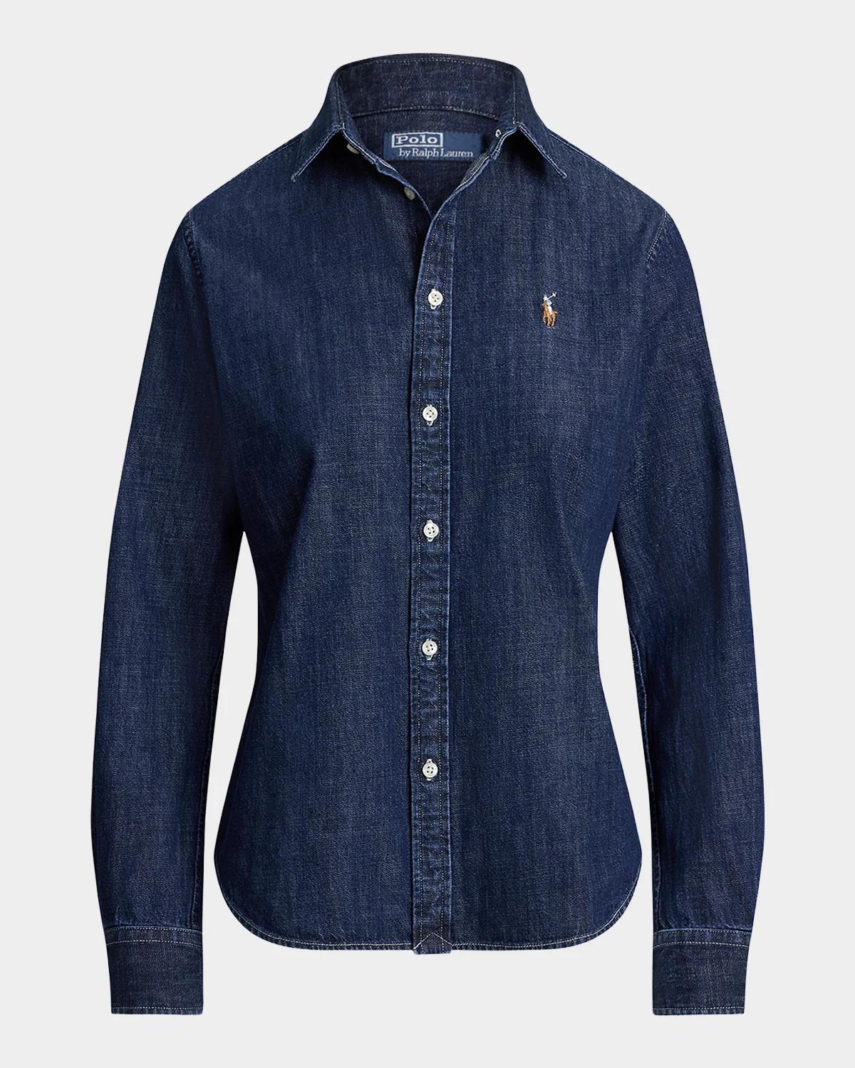 Button-Down Cotton Denim Shirt
