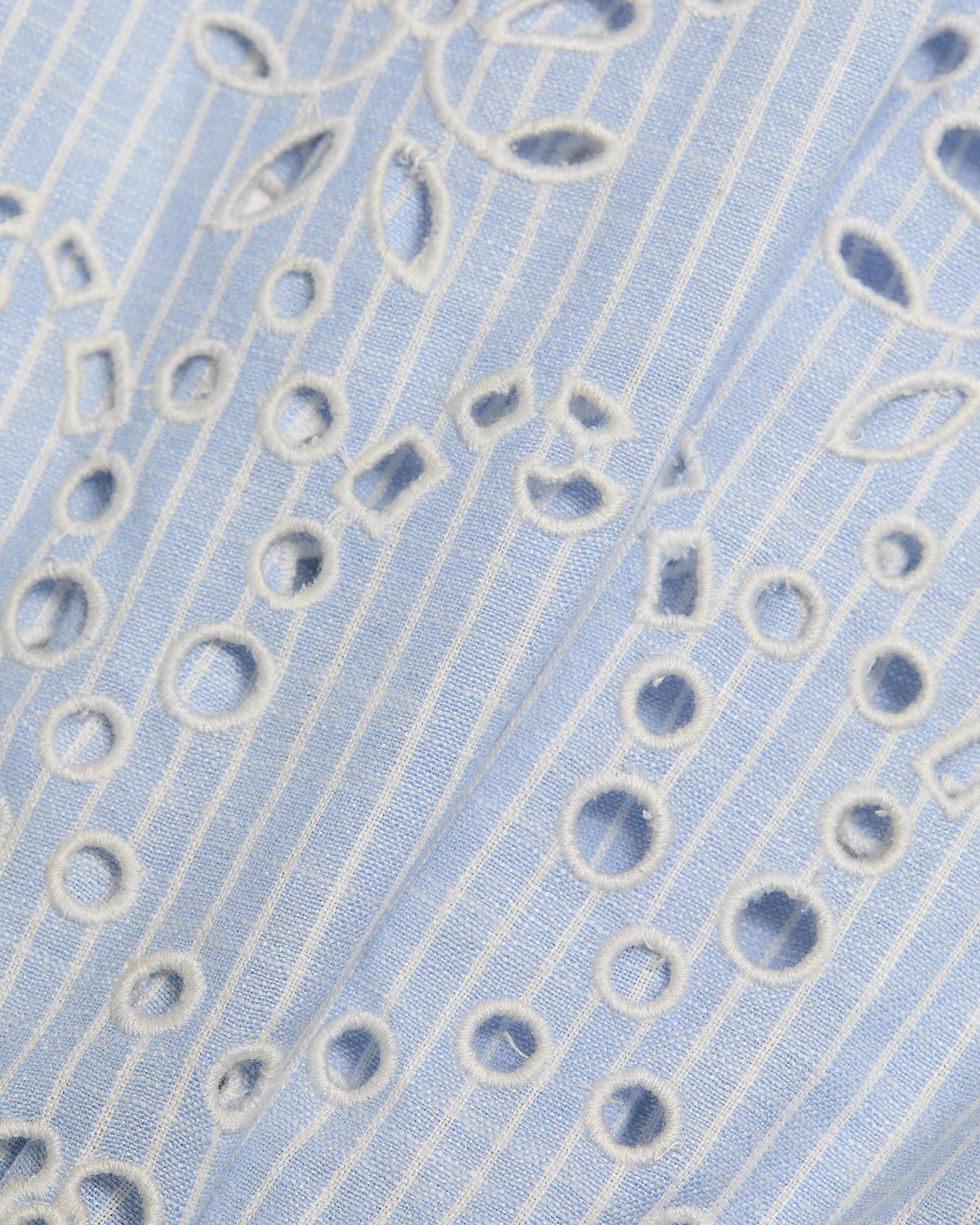 Eyelet Striped Cotton-Blend Harem Pants - thumbnail 5