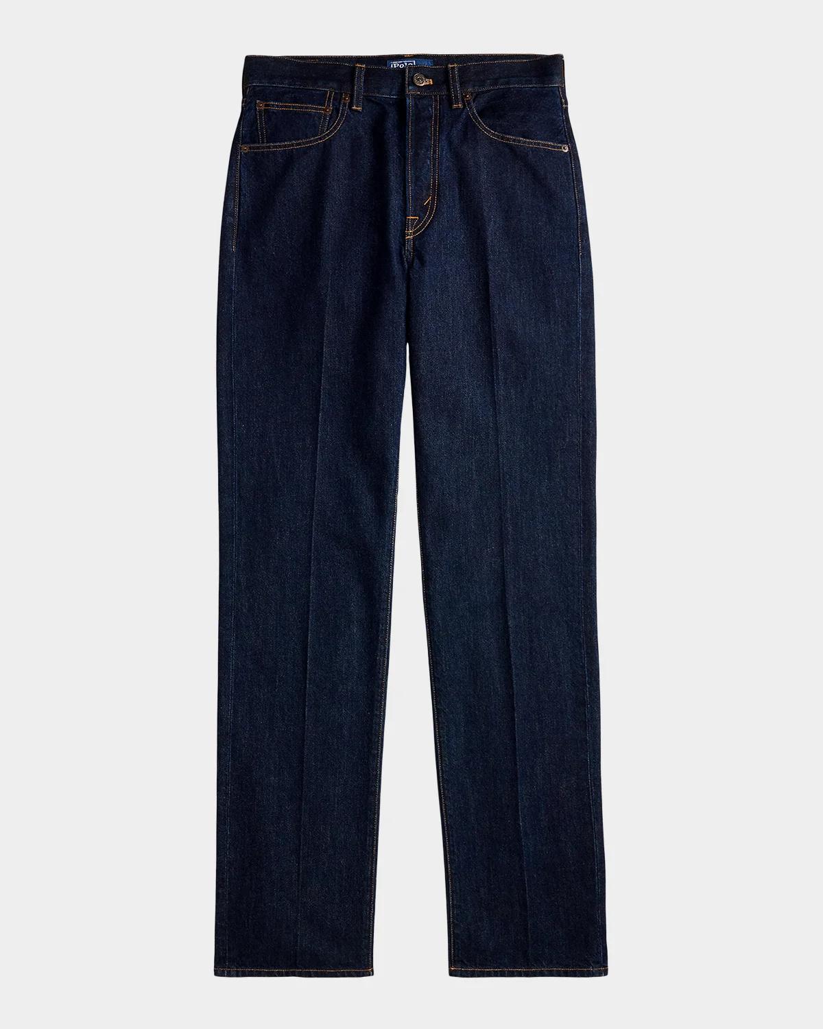 Relaxed Straight-Leg Denim Jeans