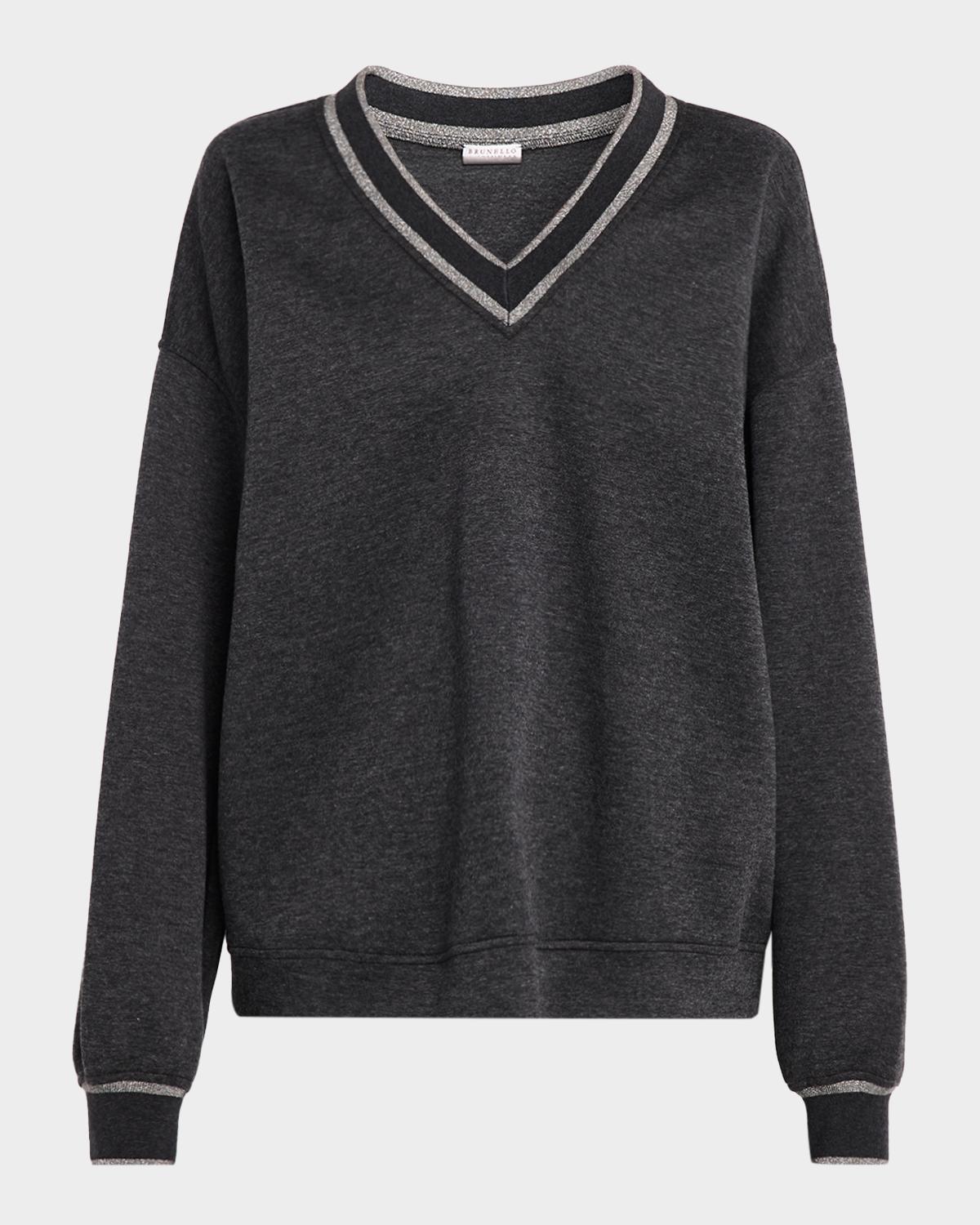 Cashmere-Cotton V-Neck Sweater