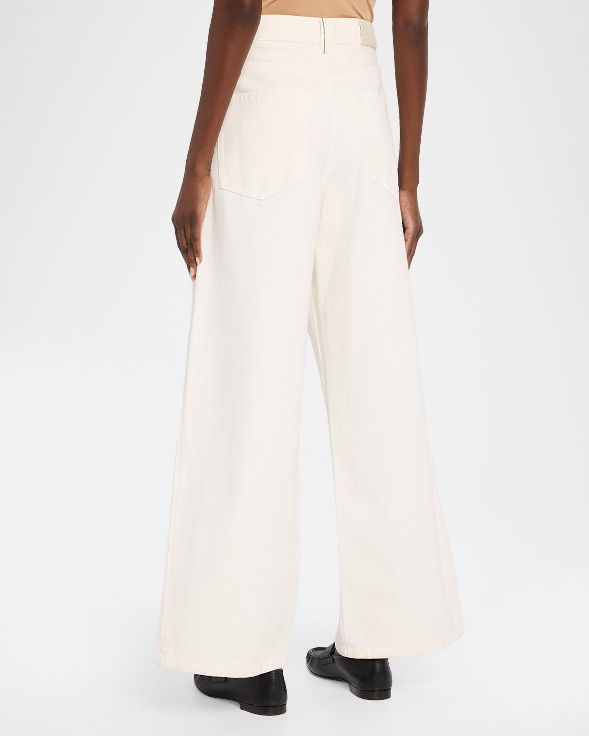 Authentic Denim Relaxed Wide-Leg Jeans With Monili - thumbnail 3