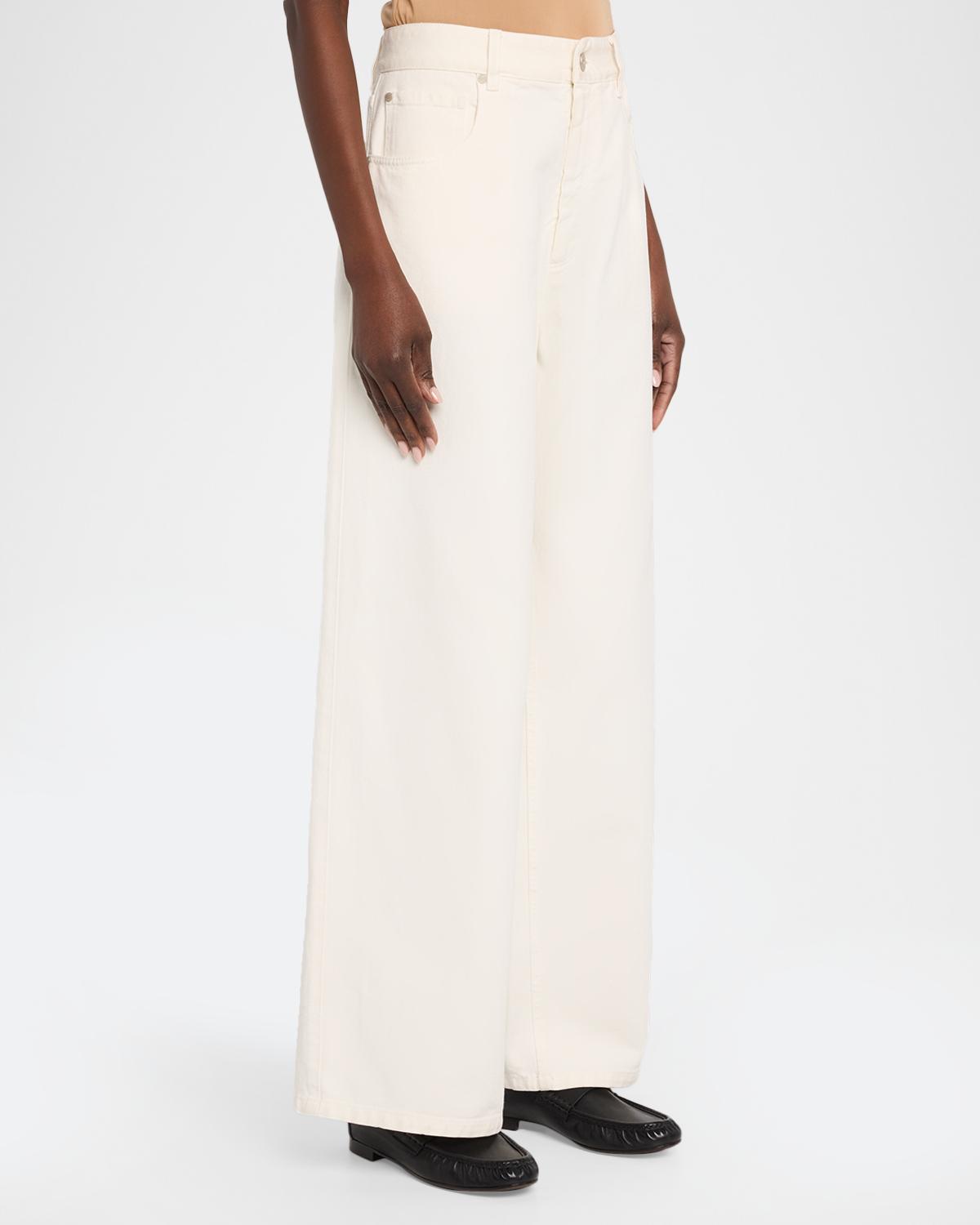 Authentic Denim Relaxed Wide-Leg Jeans With Monili - thumbnail 4