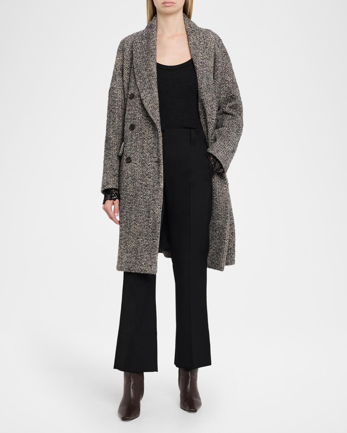 Wool Gabardine Kickflare Ankle Trousers - thumbnail 2