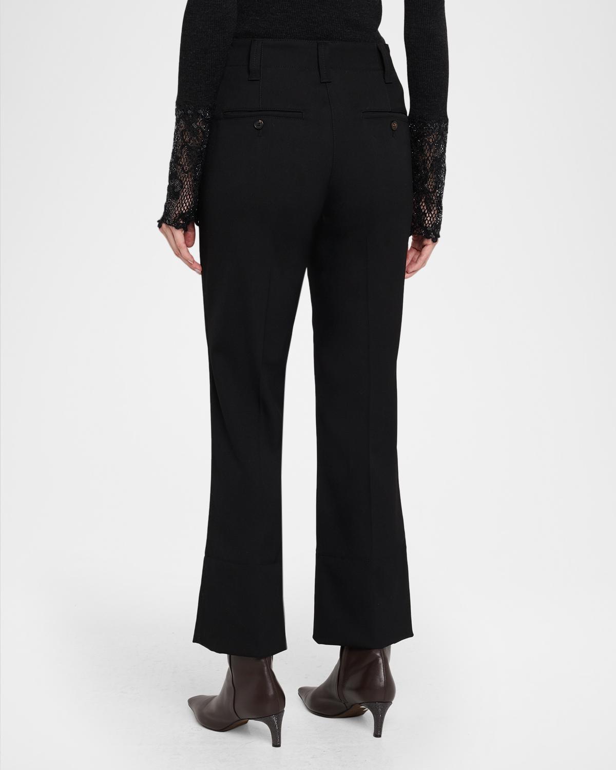 Wool Gabardine Kickflare Ankle Trousers - thumbnail 3