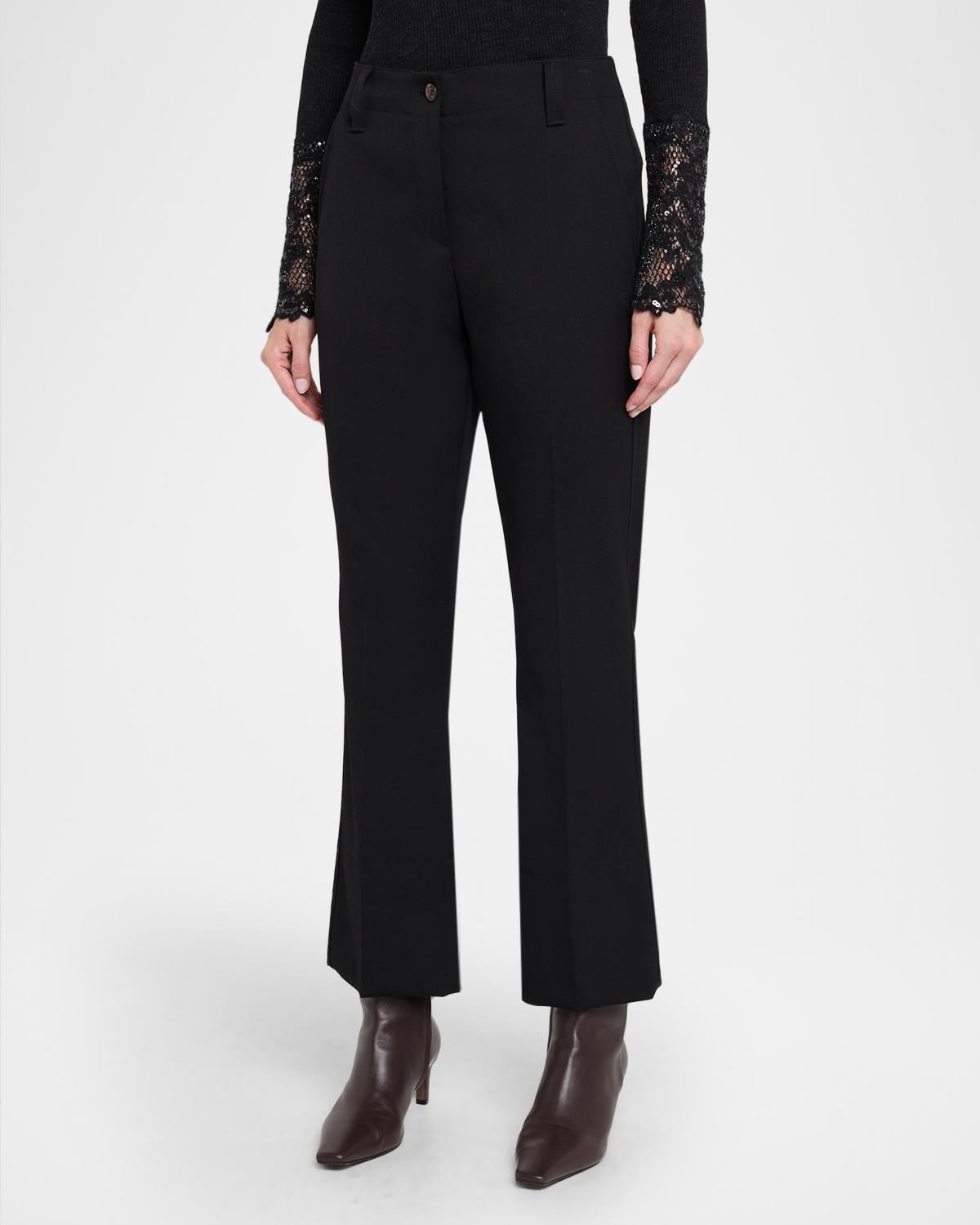 Wool Gabardine Kickflare Ankle Trousers - thumbnail 4