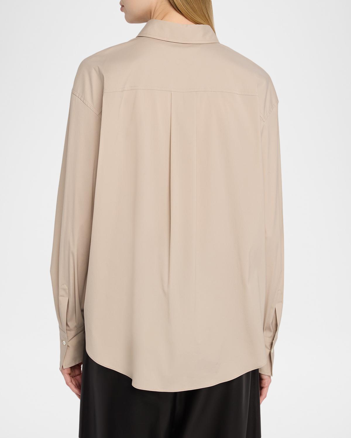 Stretch Poplin Buttoned Shirt - thumbnail 3