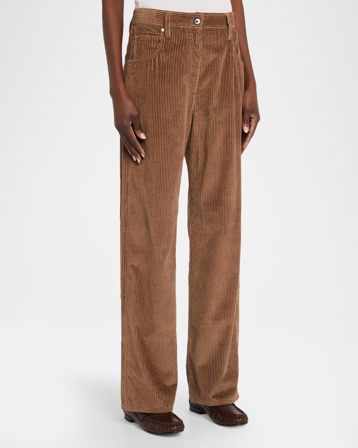 Cotton Corduroy Straight-Leg Pants - thumbnail 4