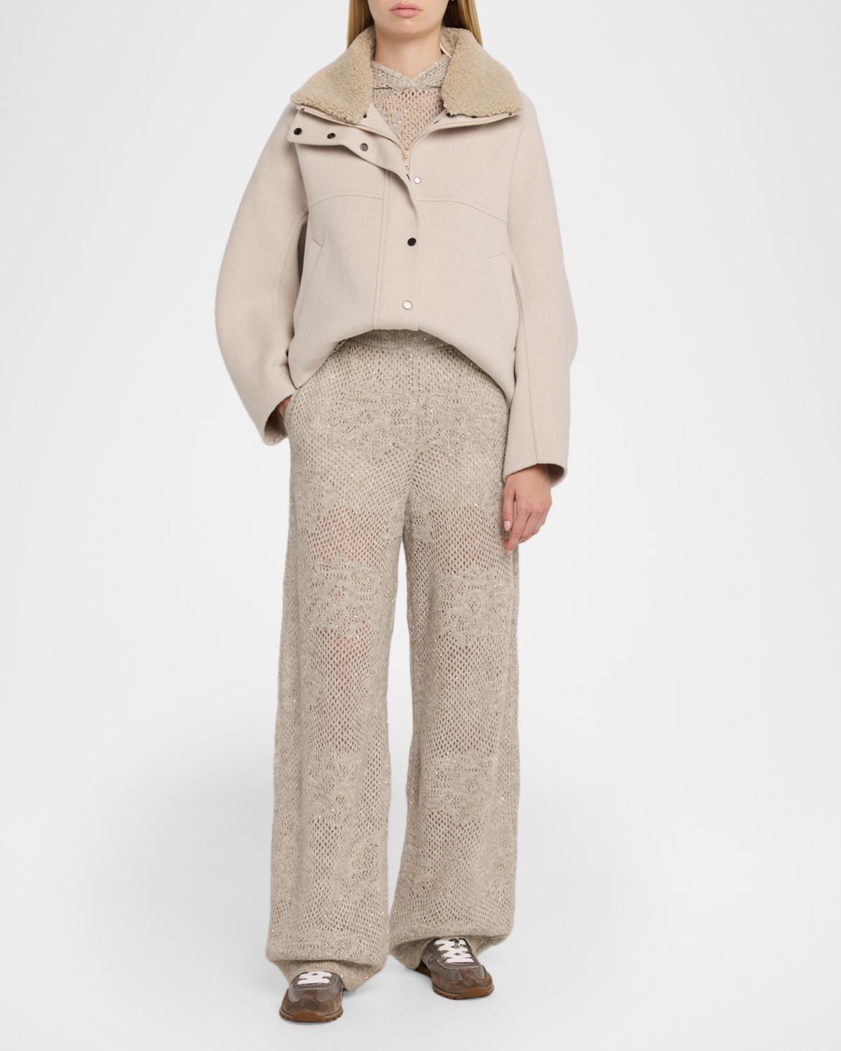 Dazzling Water Lillies Knit Hooded Vest - thumbnail 2