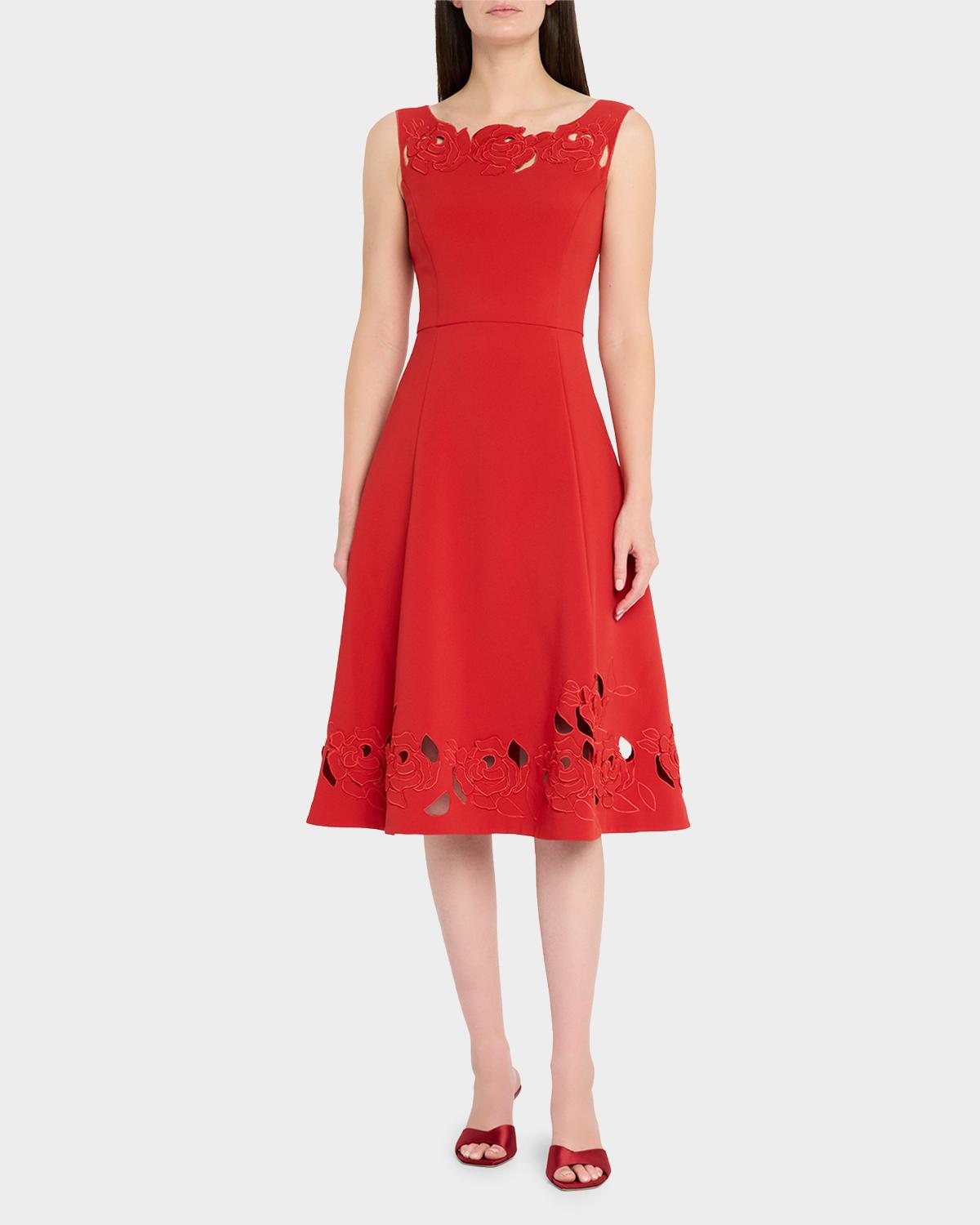 Christabel Embroidered Cutout Midi Dress - thumbnail 2