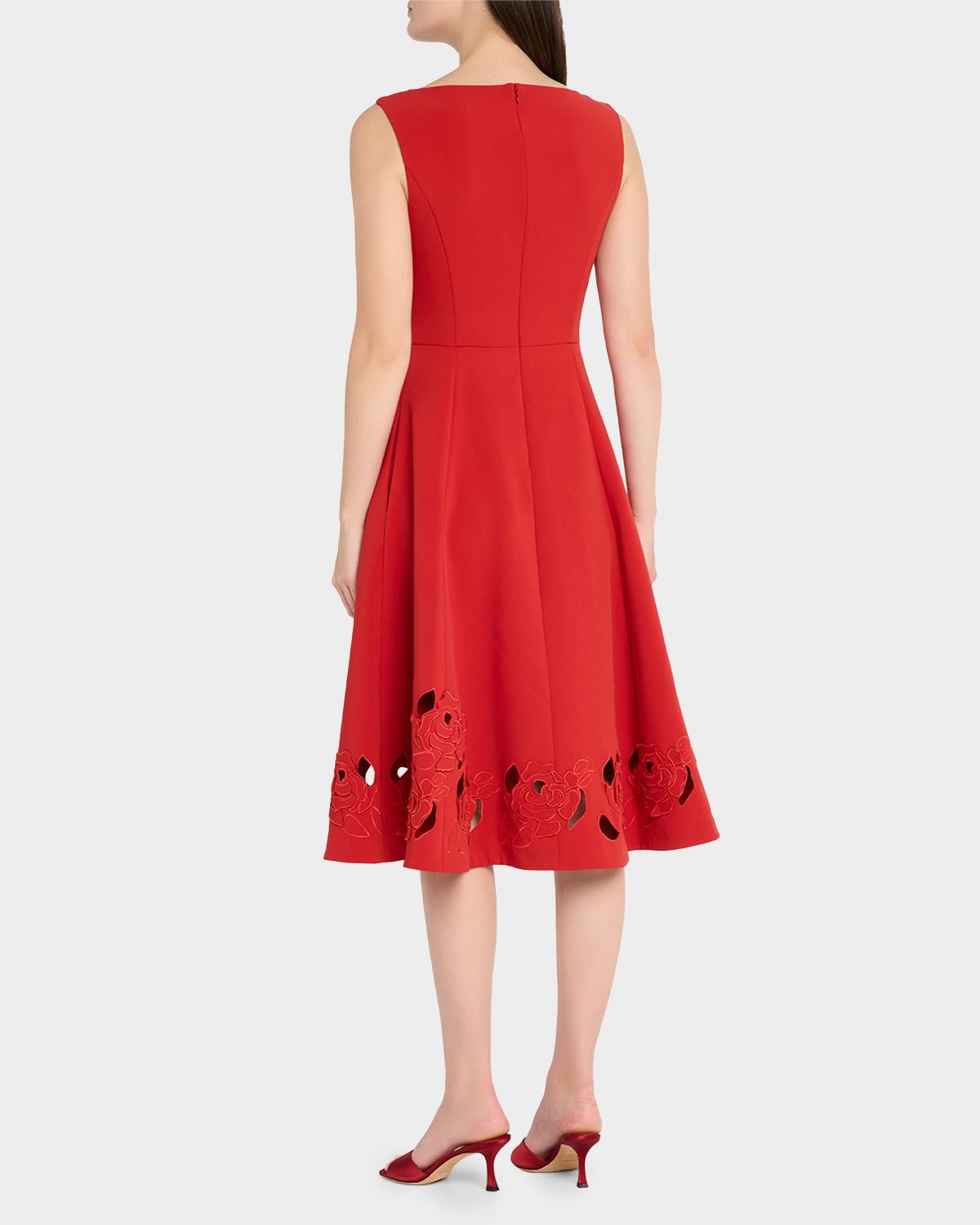 Christabel Embroidered Cutout Midi Dress - thumbnail 3