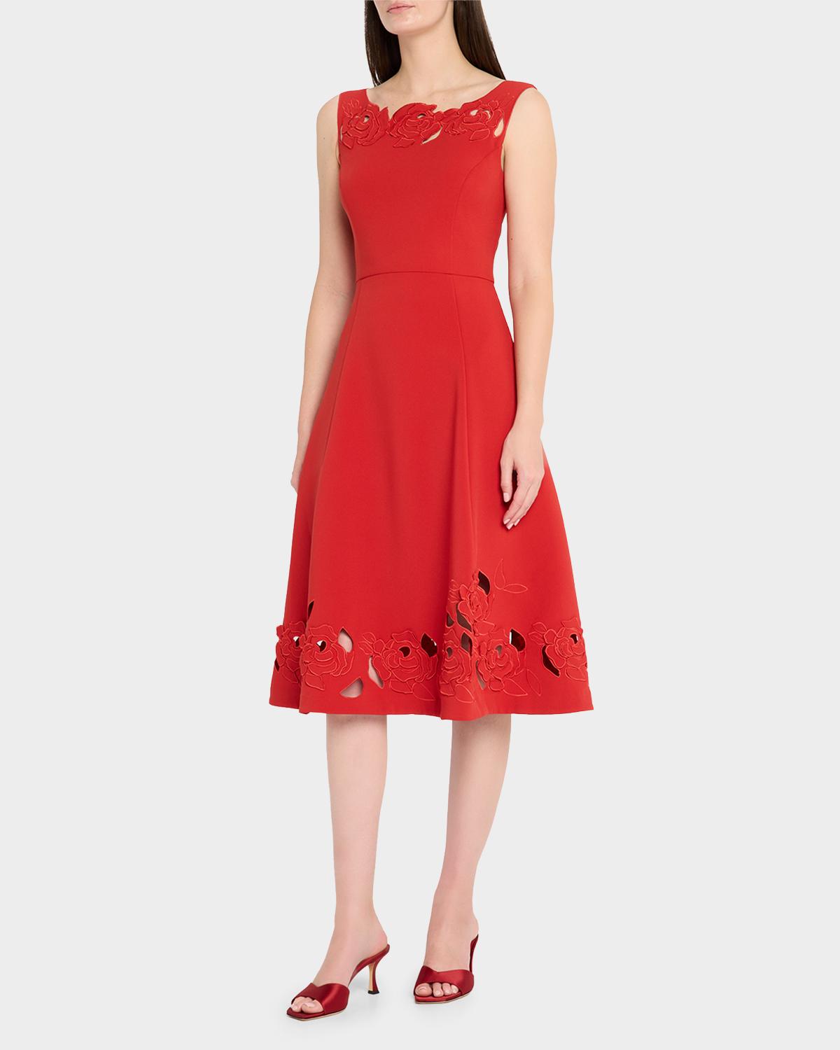 Christabel Embroidered Cutout Midi Dress - thumbnail 4