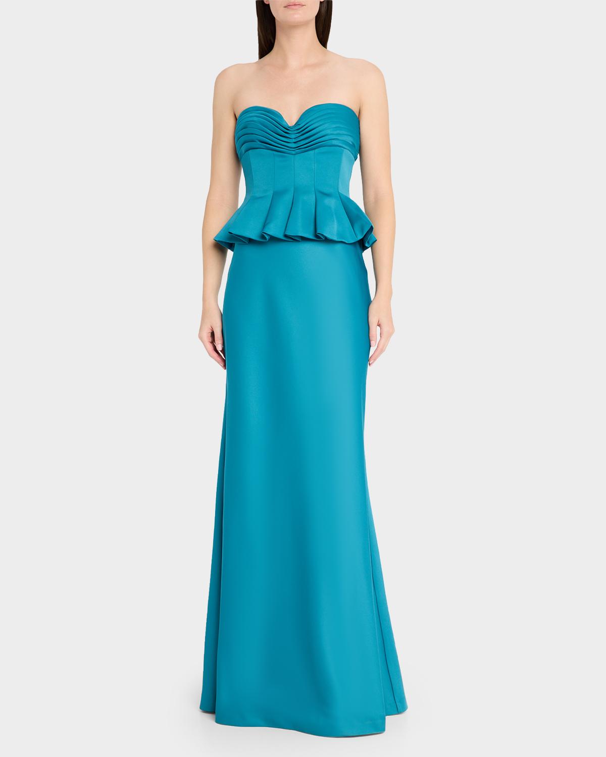 Sydney Strapless Peplum Trumpet Gown - thumbnail 2