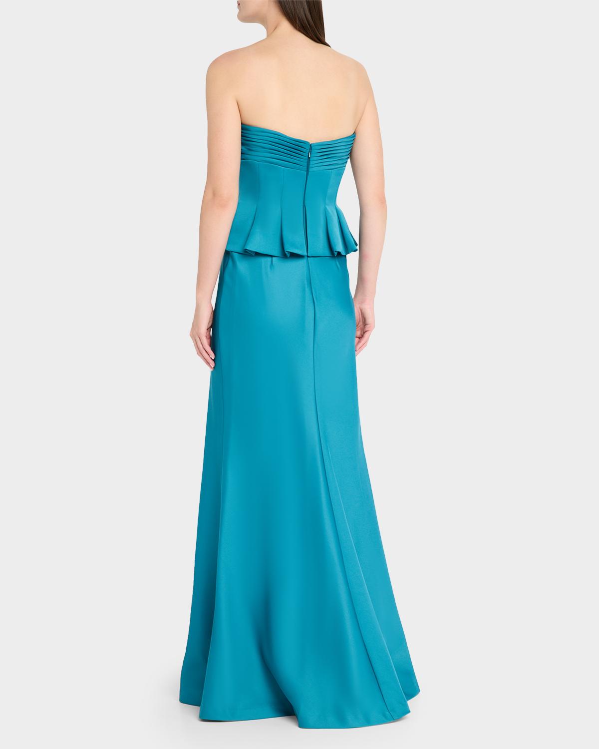 Sydney Strapless Peplum Trumpet Gown - thumbnail 3