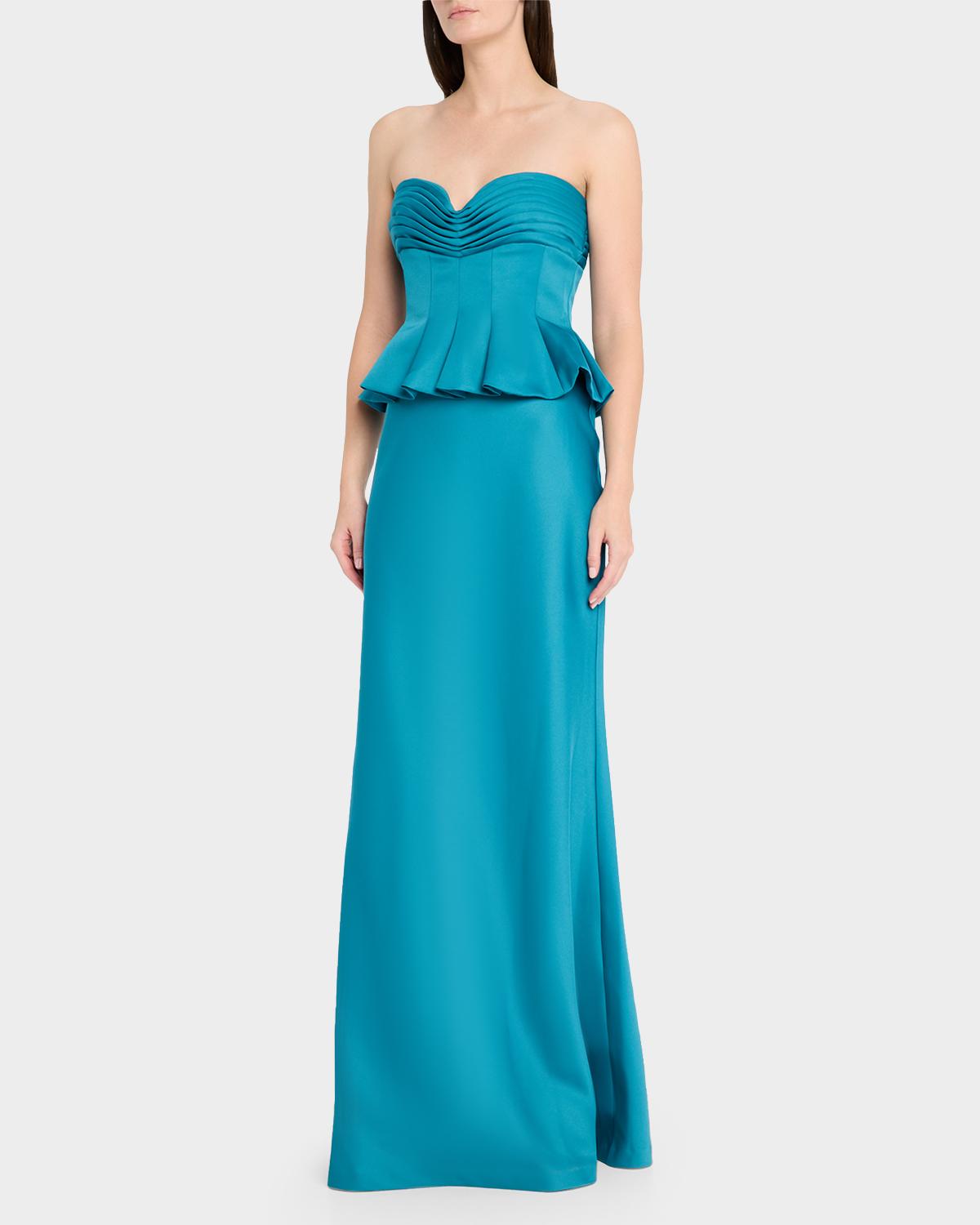 Sydney Strapless Peplum Trumpet Gown - thumbnail 4