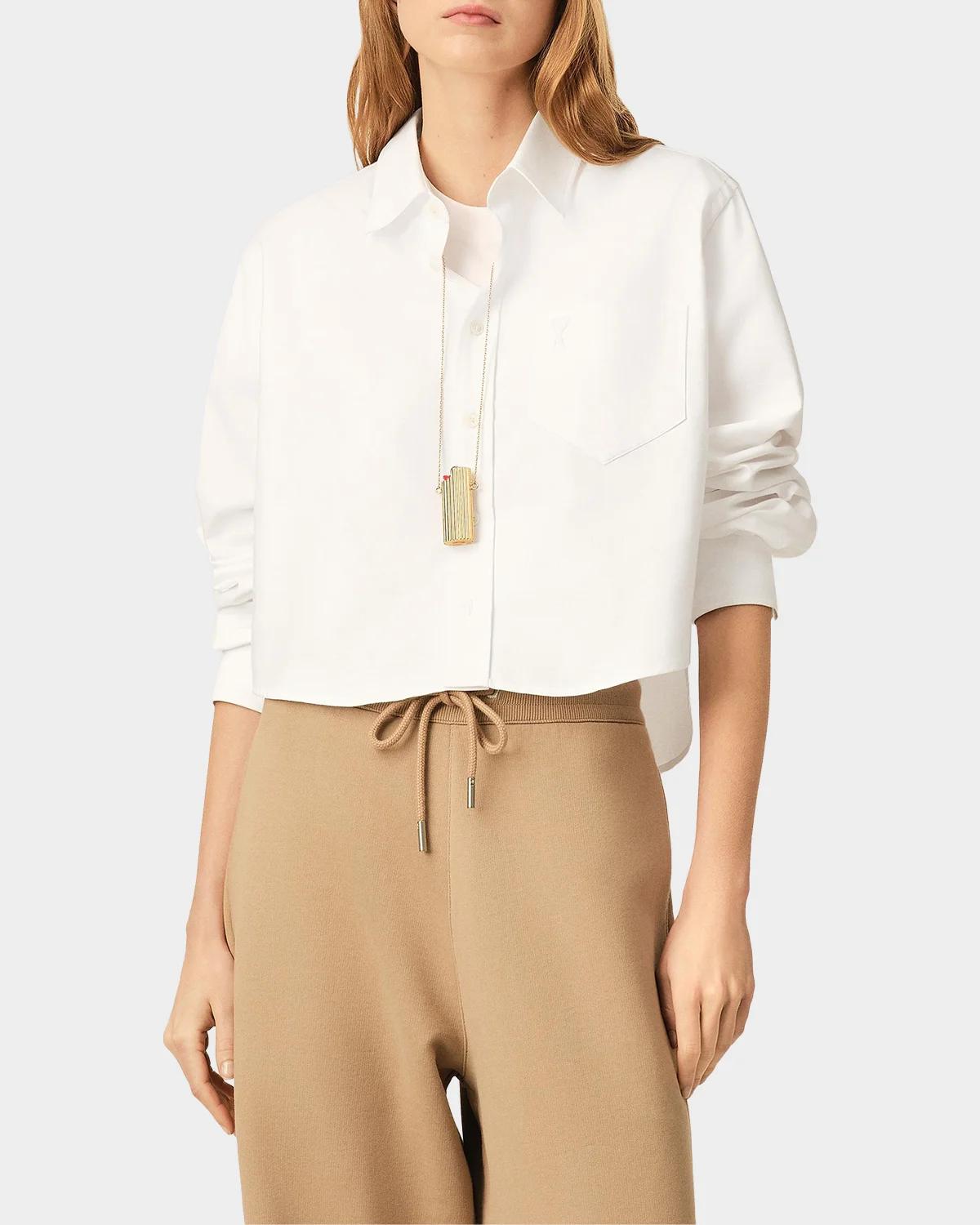 Embossed Ami De Coeur Cotton Shirt - thumbnail 4