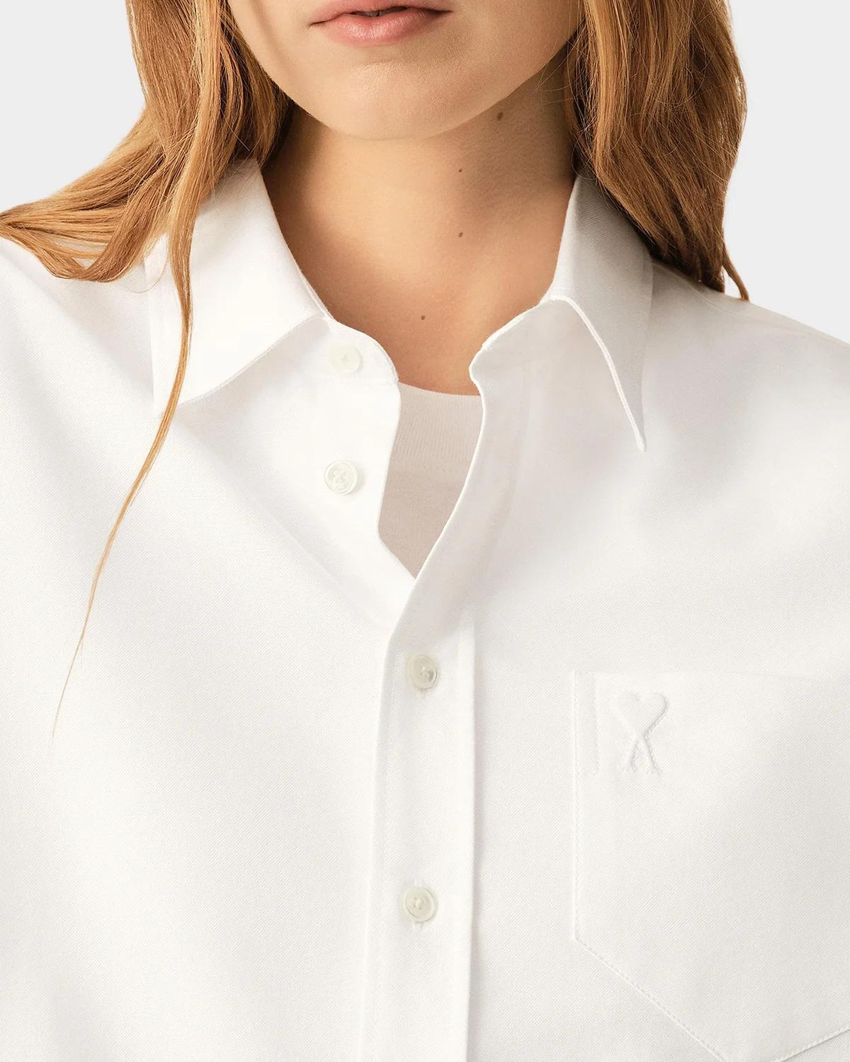 Embossed Ami De Coeur Cotton Shirt - thumbnail 6