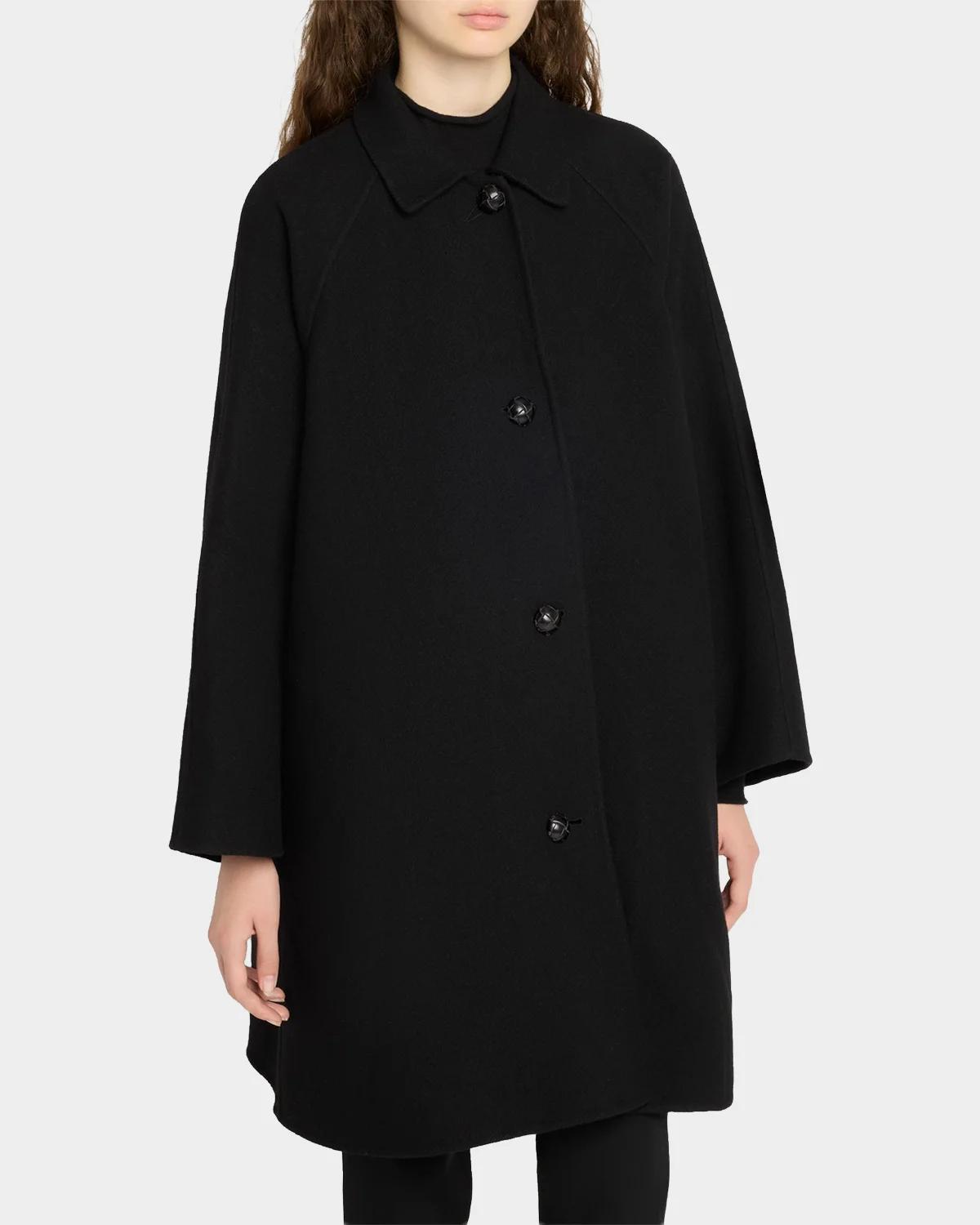 Ina Wool-Cashmere Single-Breasted Car Coat - thumbnail 4