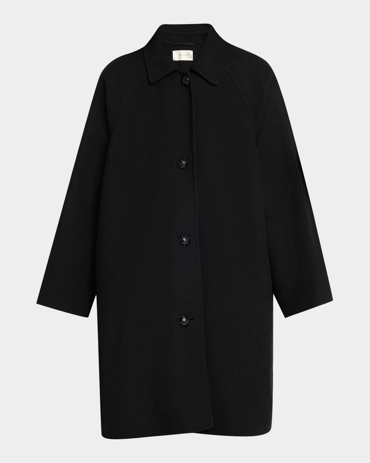 Ina Wool-Cashmere Single-Breasted Car Coat