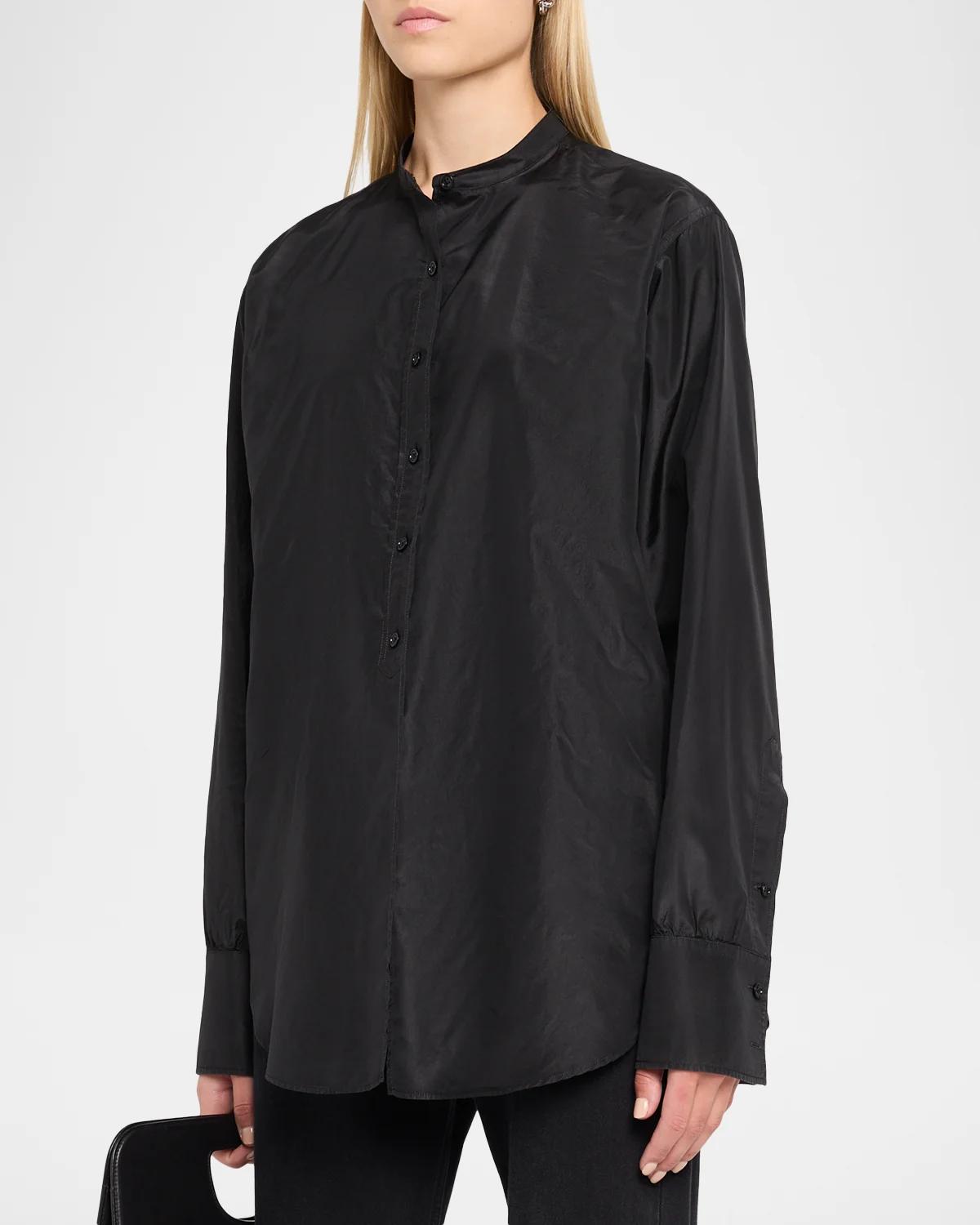 Lula Silk Taffeta Button-Down Top - thumbnail 4