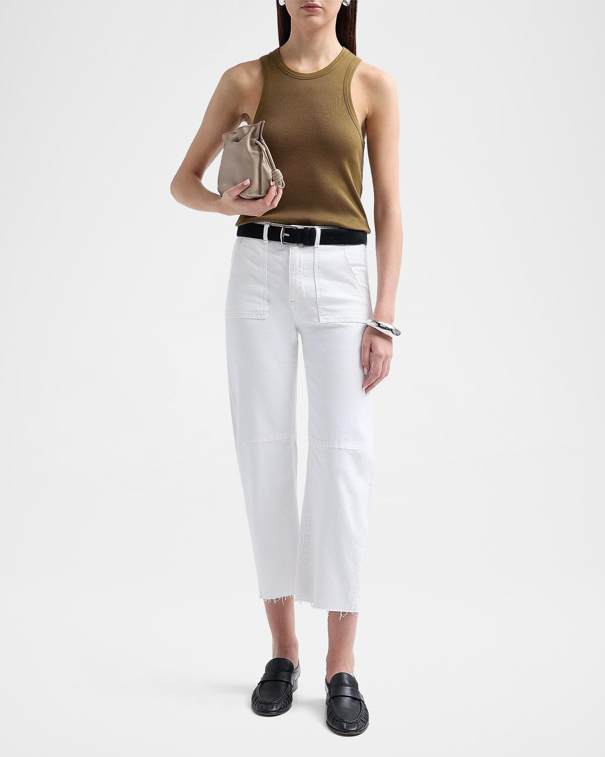 Petite Stretch-Cotton Barrel Jeans - thumbnail 2