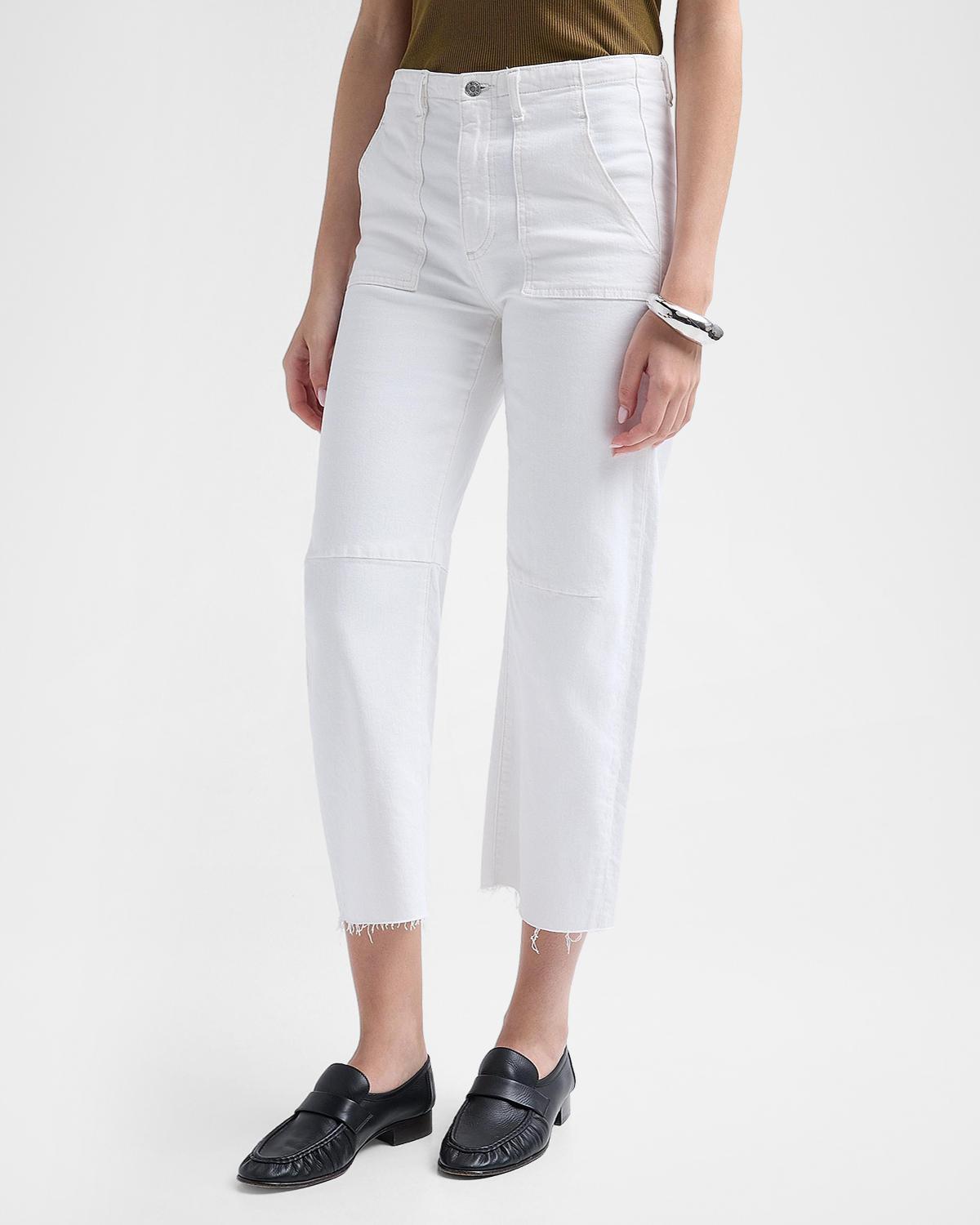 Petite Stretch-Cotton Barrel Jeans - thumbnail 4