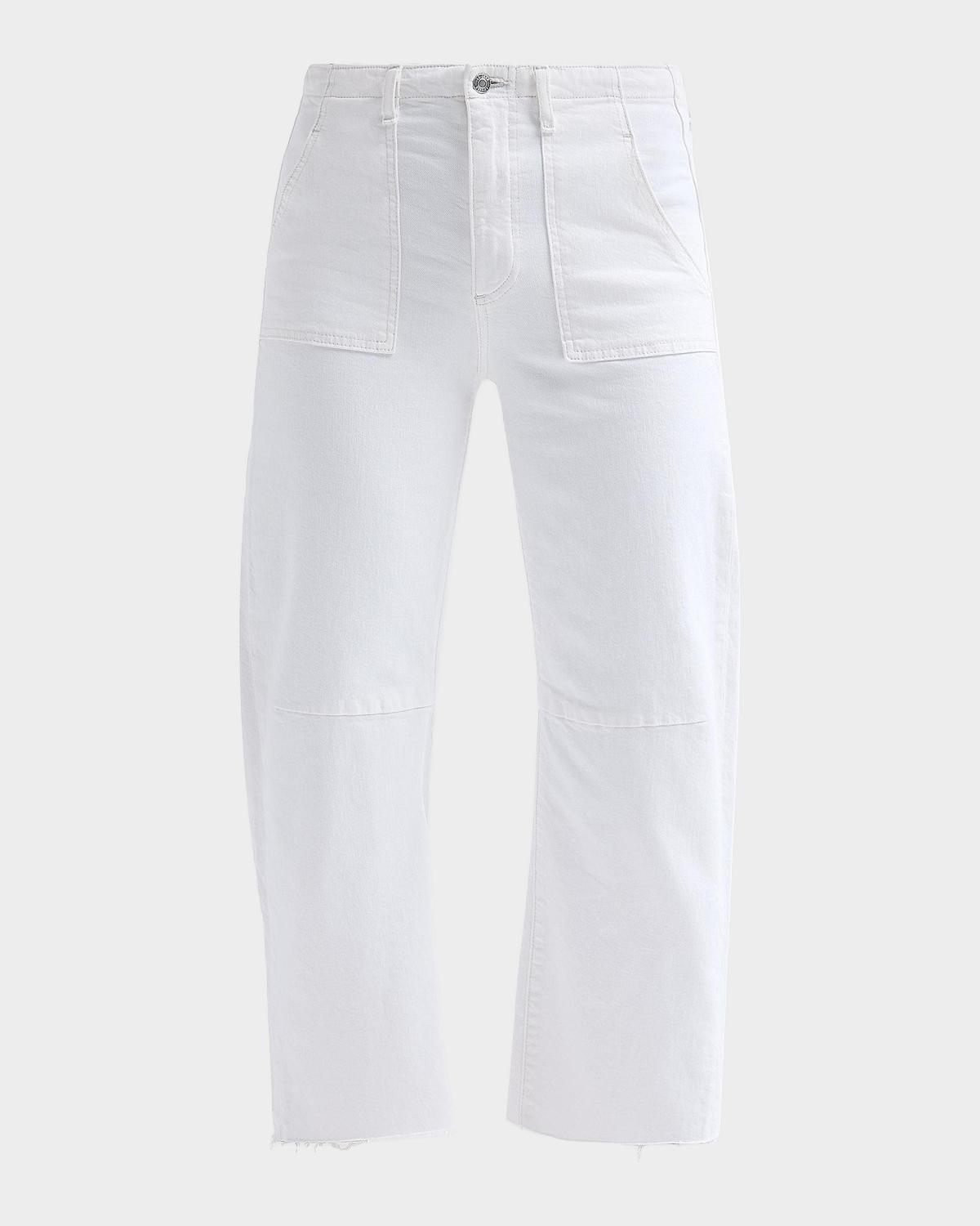 Petite Stretch-Cotton Barrel Jeans