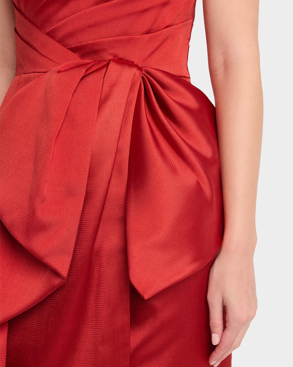 Dorothea Draped Strapless Midi Dress - thumbnail 5