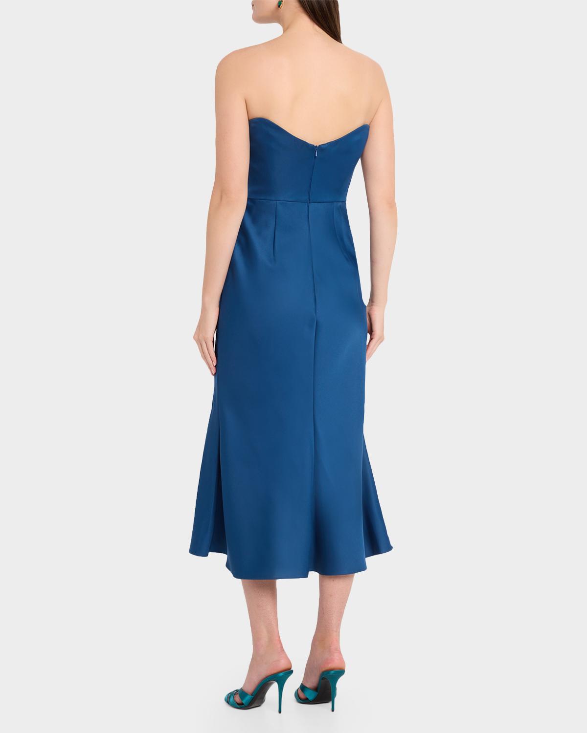 Emmeline Embroidered Strapless Midi Dress - thumbnail 3