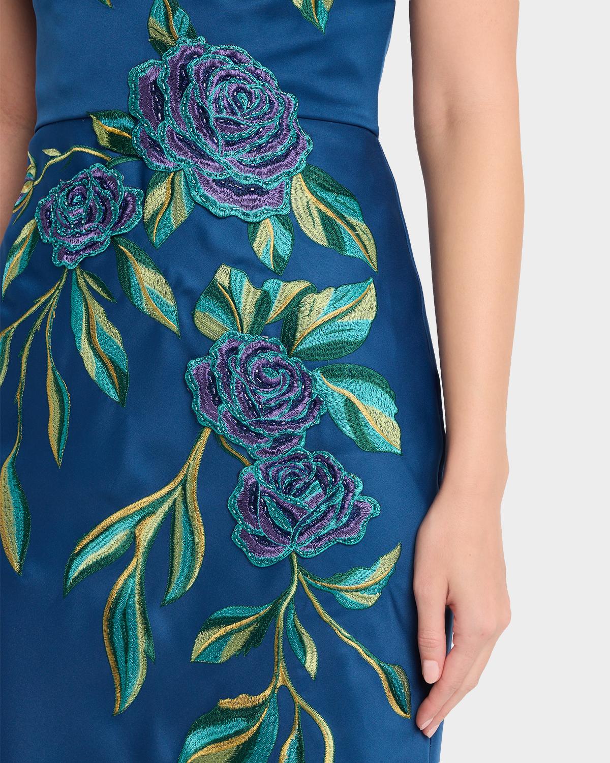 Emmeline Embroidered Strapless Midi Dress - thumbnail 5