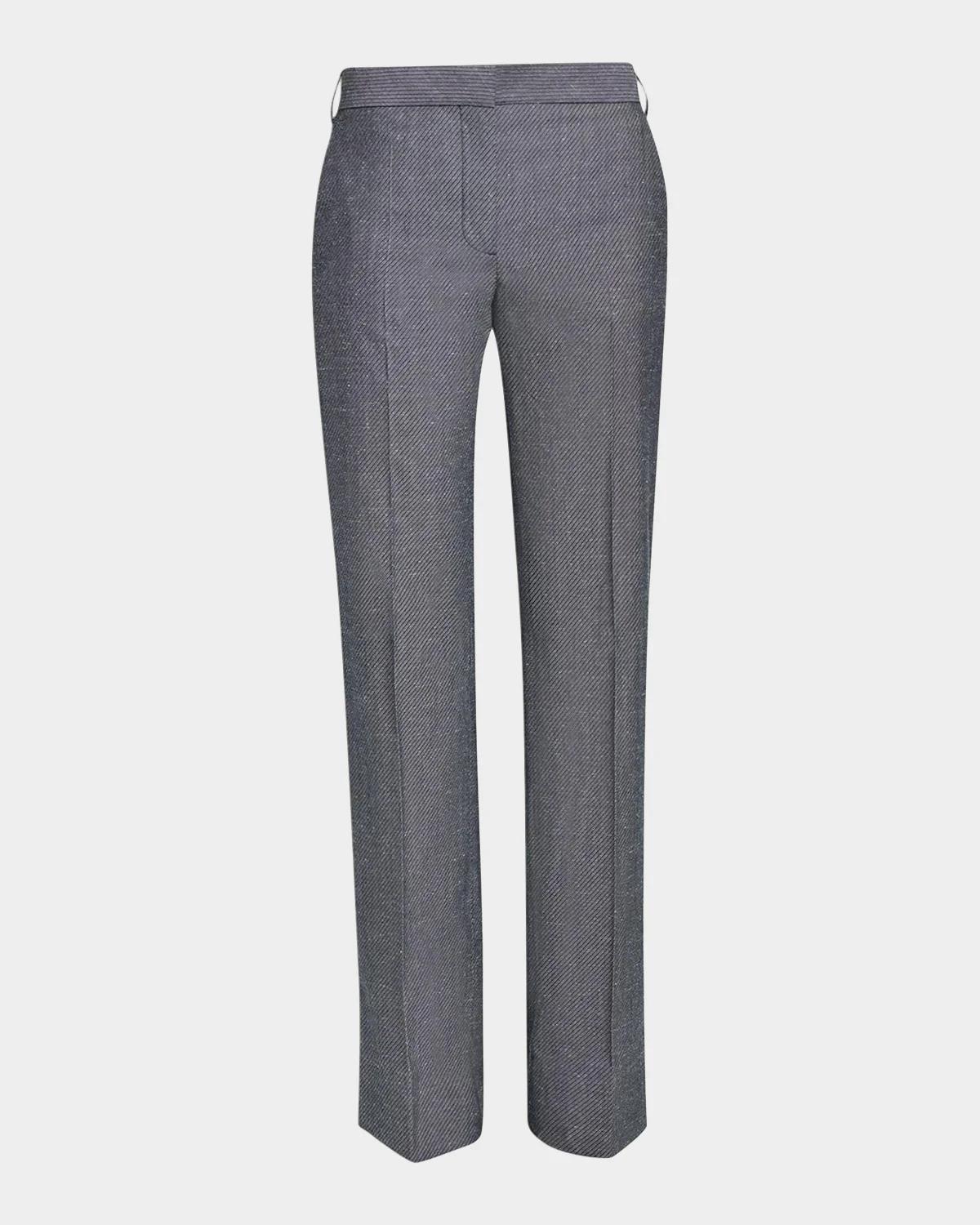 Twill Straight-Leg Pants