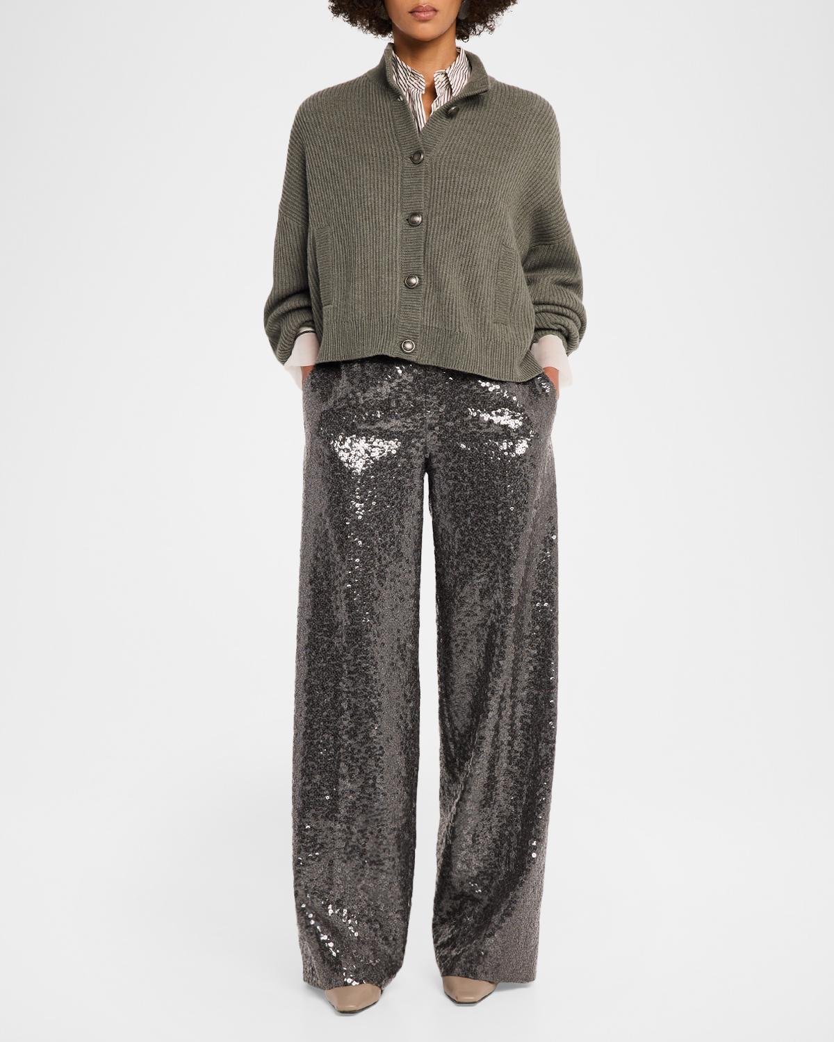 Cashmere-Blend Timeless Buttoned Sweater - thumbnail 2