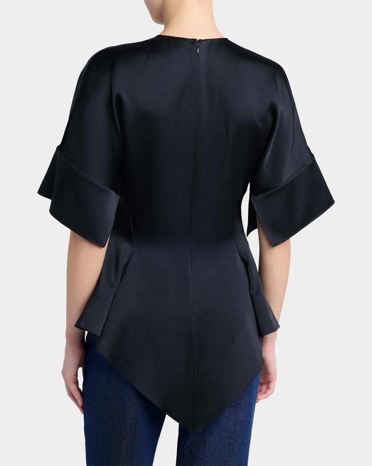 Ruffled Satin Top - thumbnail 3