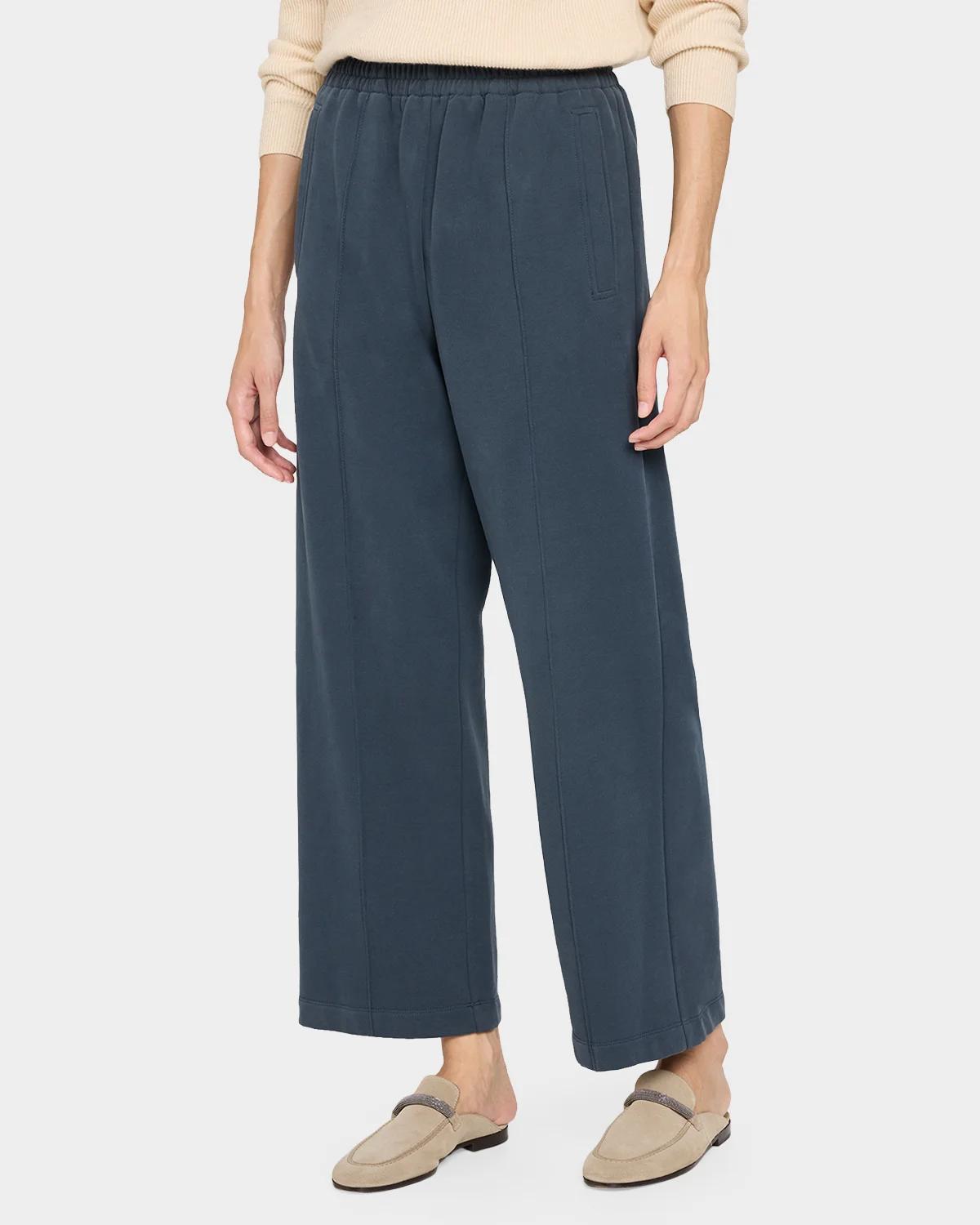 Smooth Cotton Fleece Ankle Sweatpants - thumbnail 4