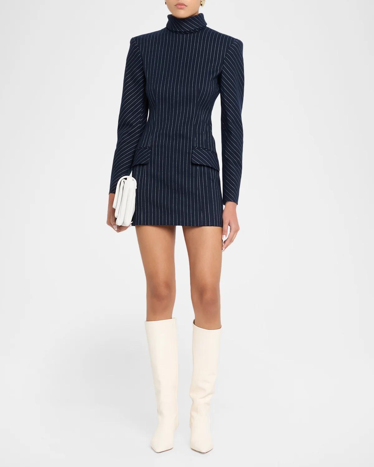 Toni Pinstripe Mini Dress - thumbnail 2