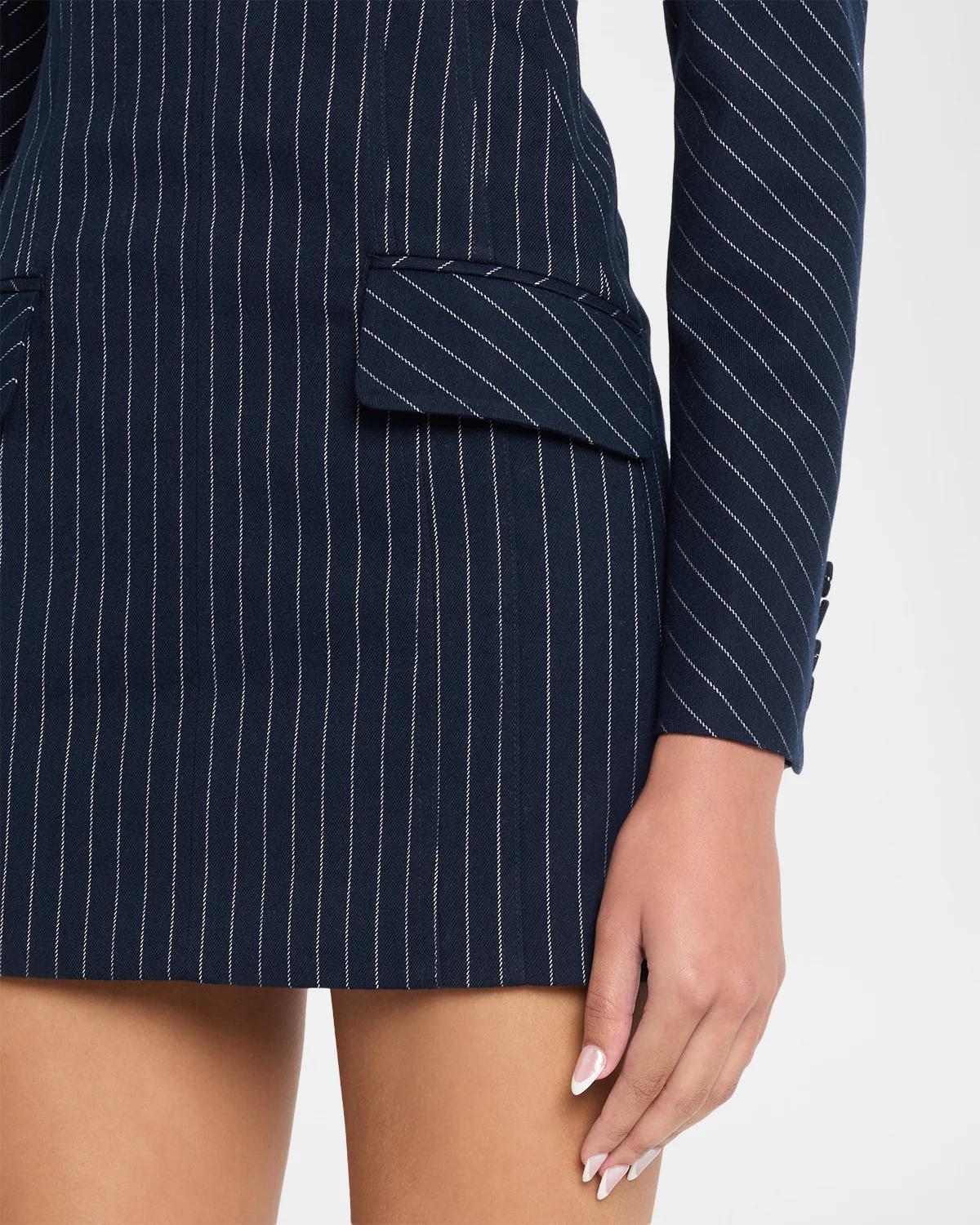 Toni Pinstripe Mini Dress - thumbnail 5